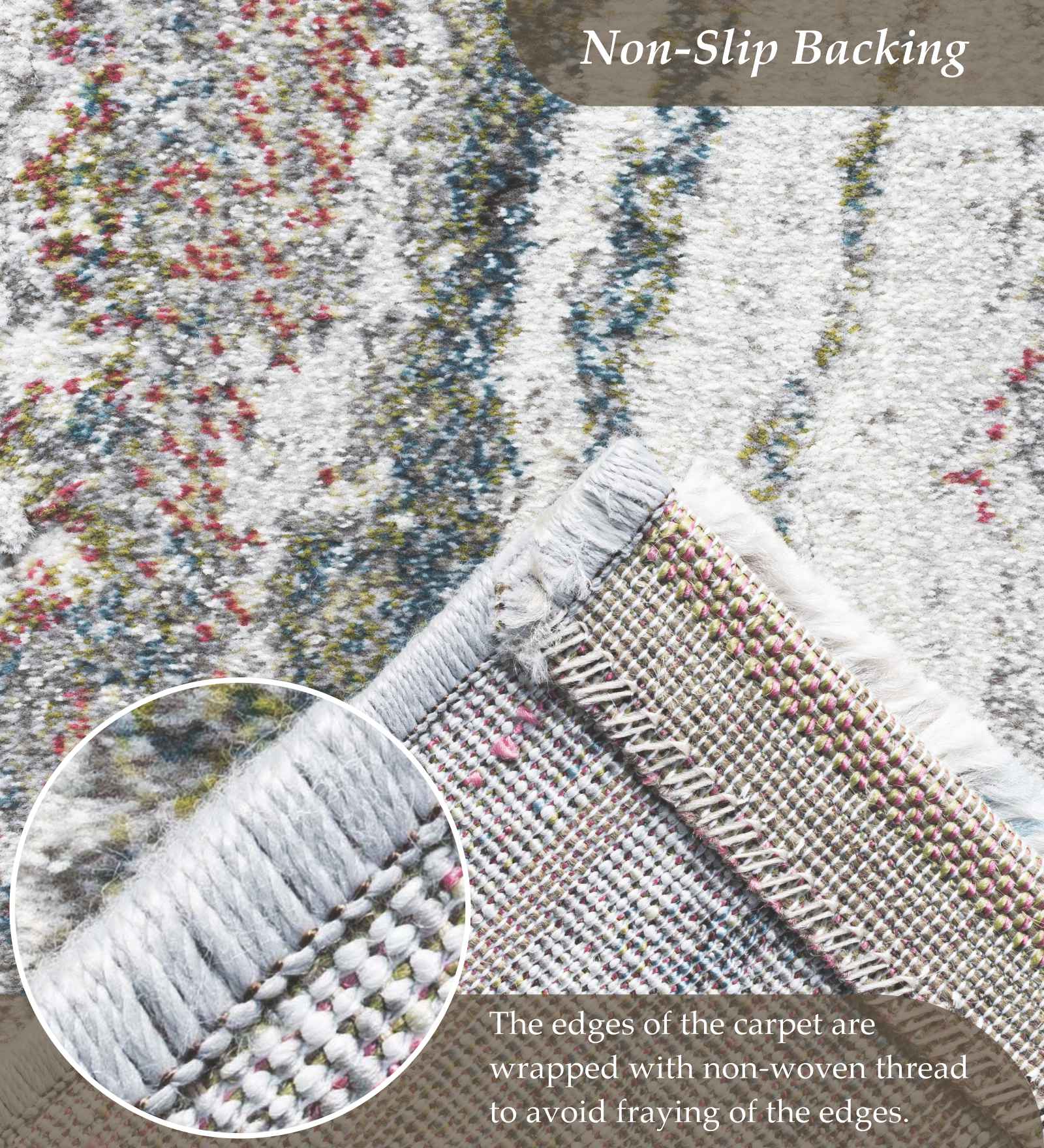 Aquarius Abstract Machine Made Carpet Cream and D Grey