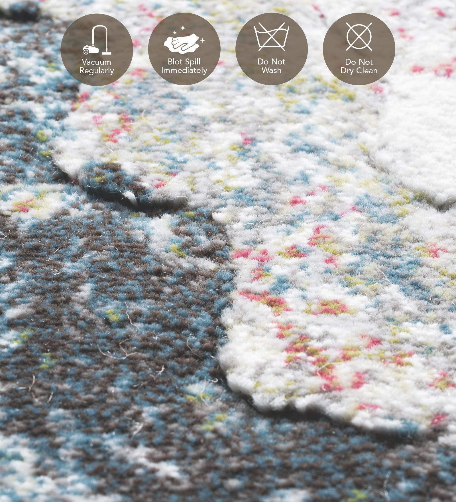 Aquarius Abstract Machine Made Carpet Cream and D Grey