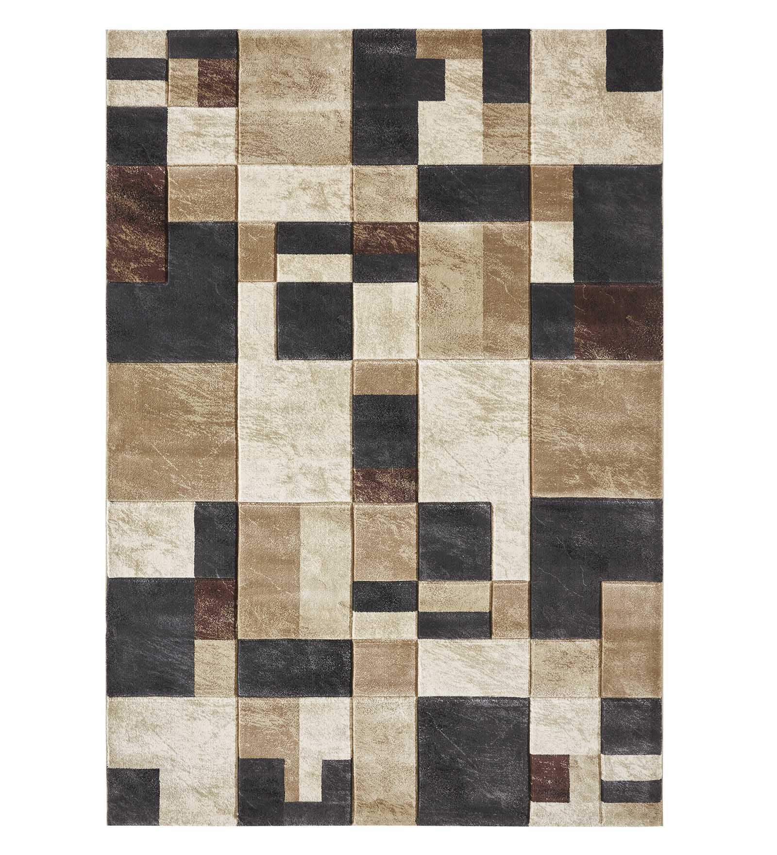 Bella Geometric Carpet Charcoal