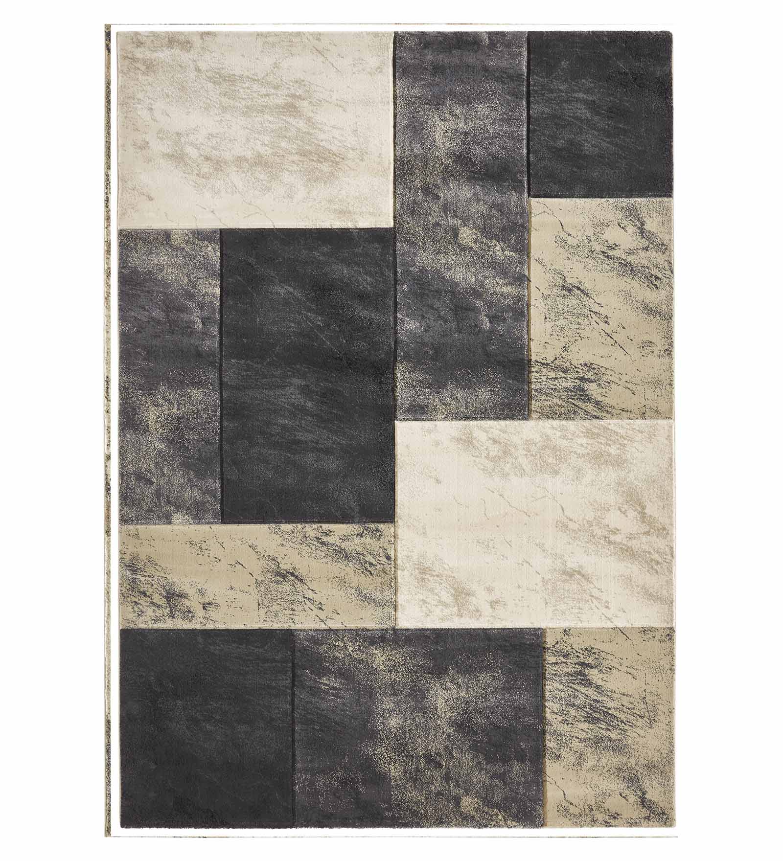 Bella Geometric Carpet D.Grey