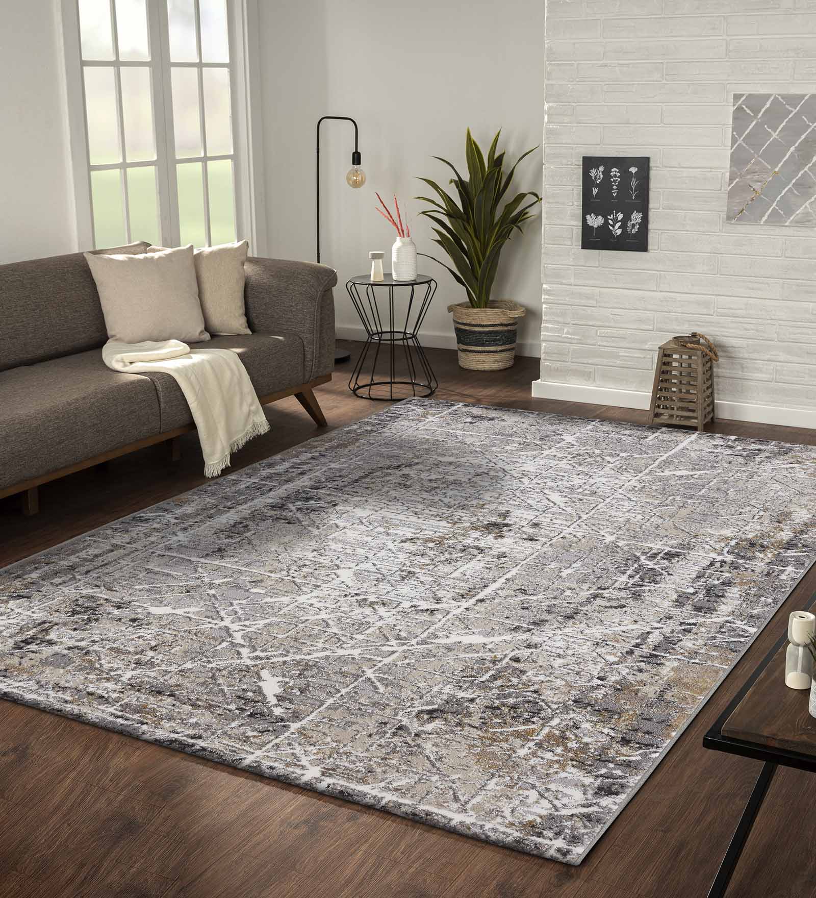 Norway Abstract Carpet Cream and Brown