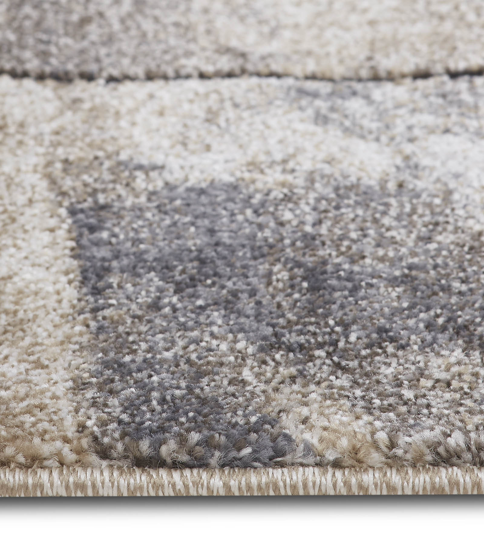 Kristy Geometric Carpet D.Grey and Cream