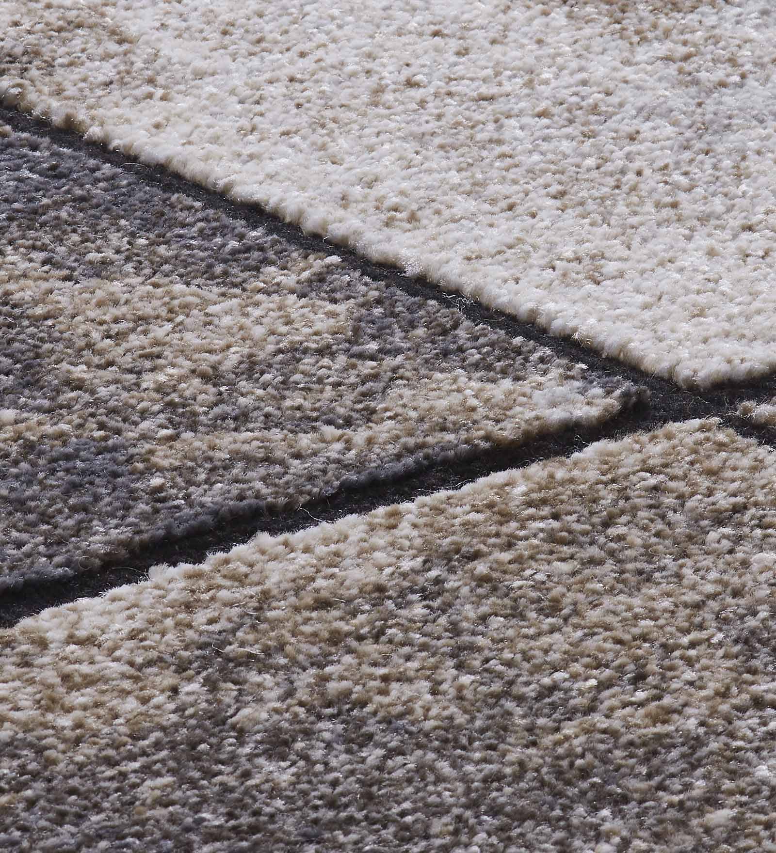 Kristy Geometric Carpet D.Grey and Cream