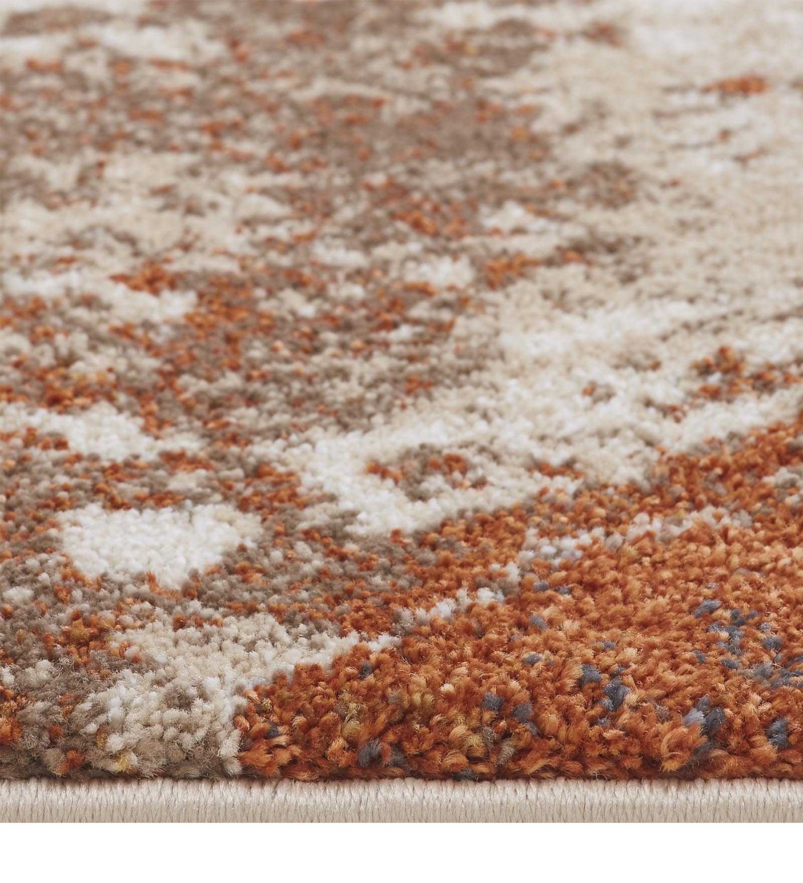 Omaxe Abstract Carpet Rust and Beige