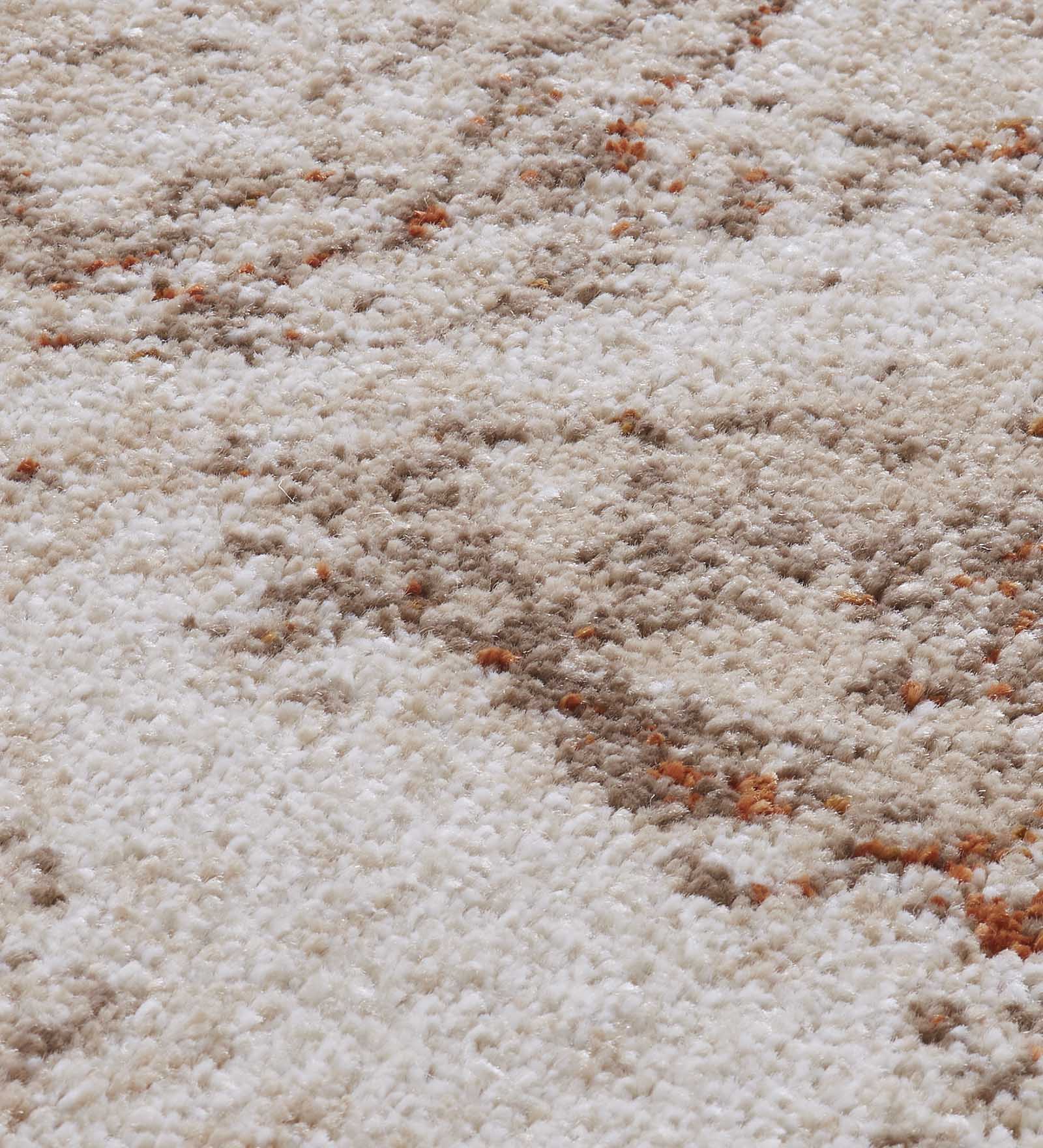 Omaxe Abstract Carpet Rust and Beige
