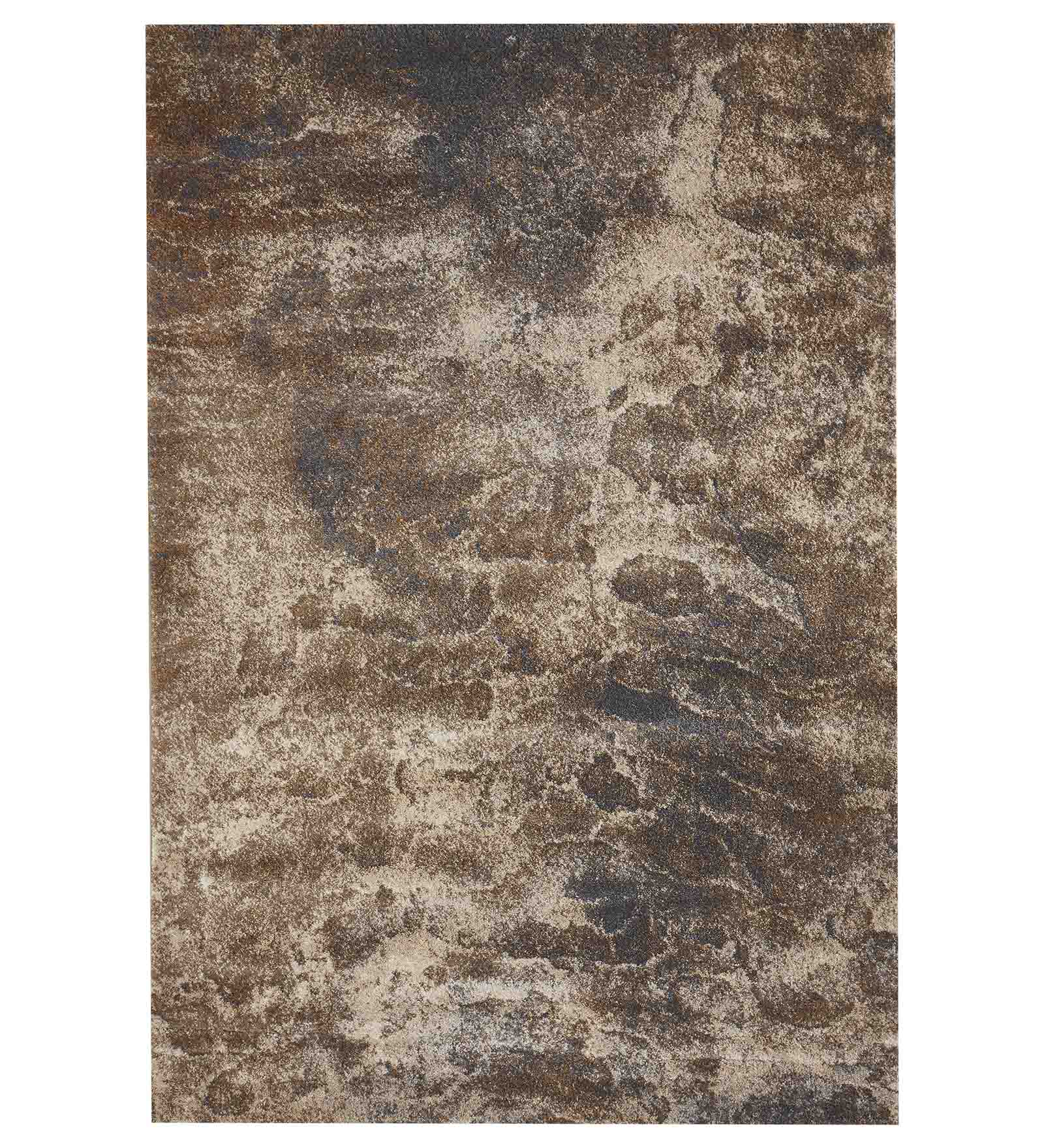Omaxe Abstract Carpet Brown and L.Beige