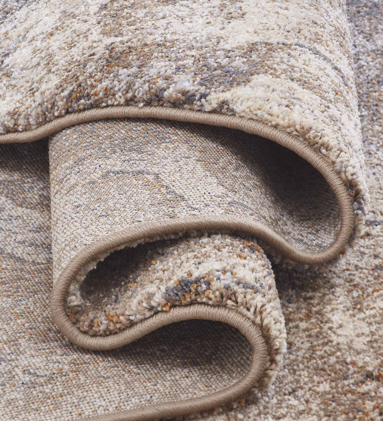 Omaxe Abstract Carpet Brown and L.Beige