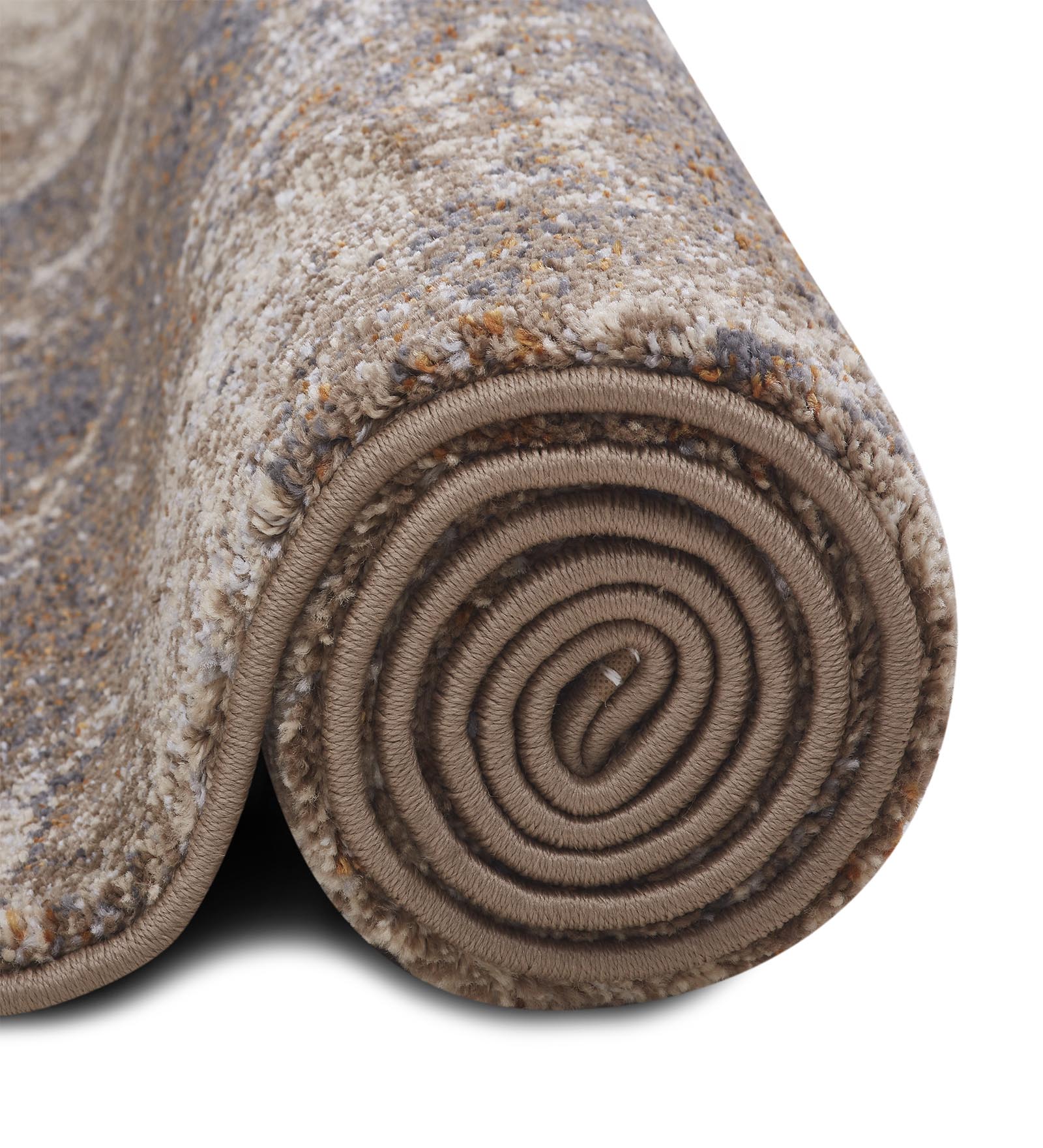 Omaxe Abstract Carpet Brown and L.Beige