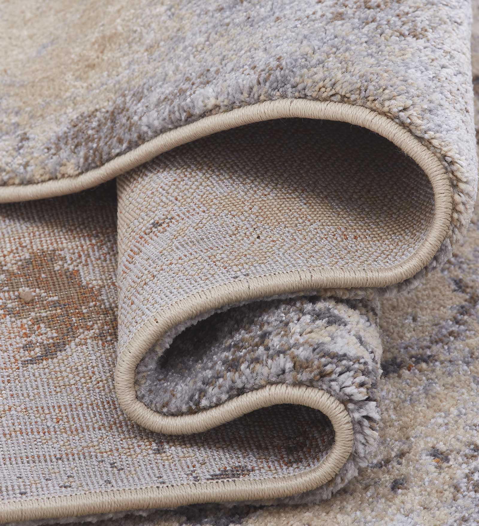 Omaxe Abstract Carpet Beige and Grey