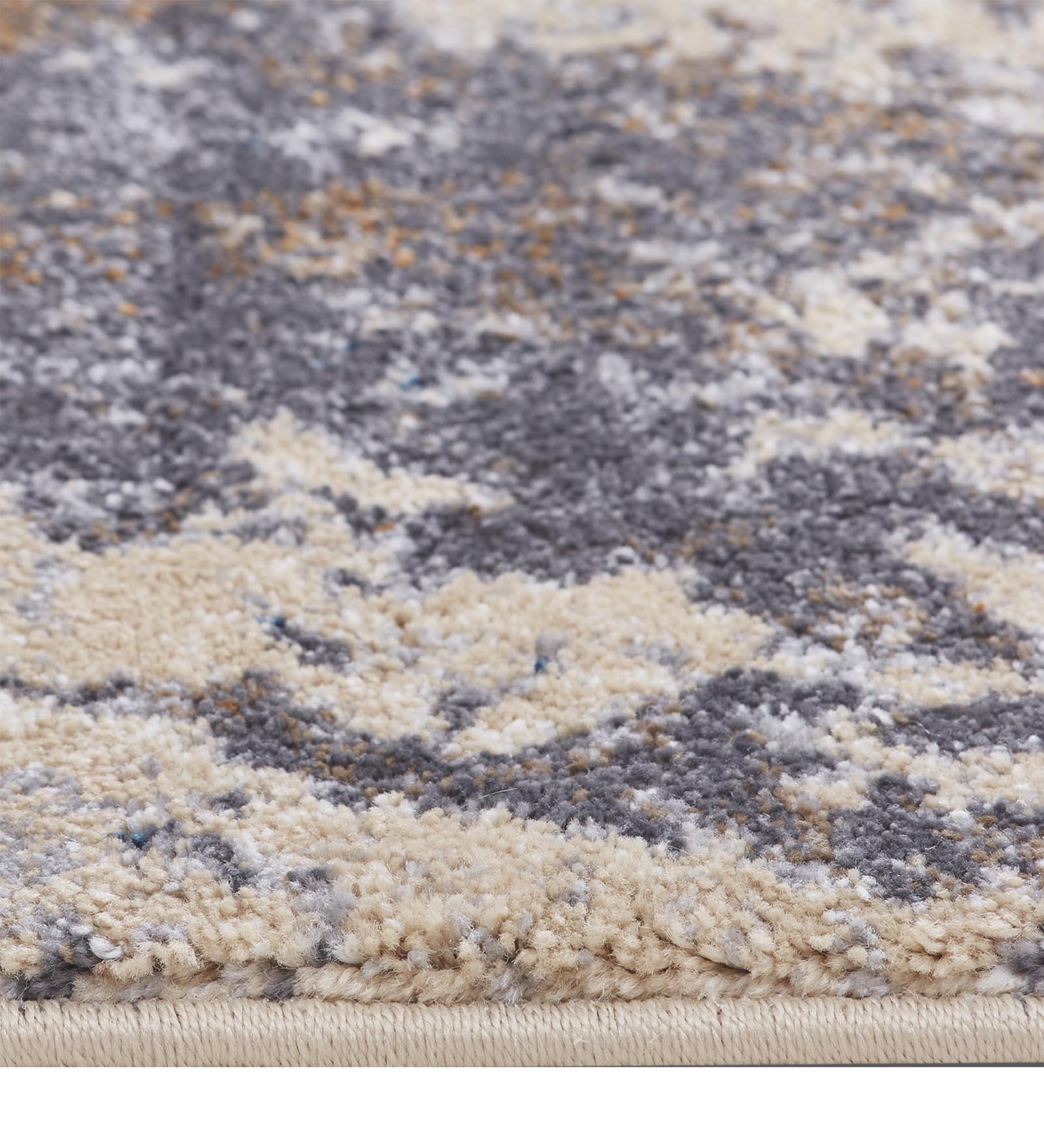 Omaxe Abstract Carpet Beige and Grey