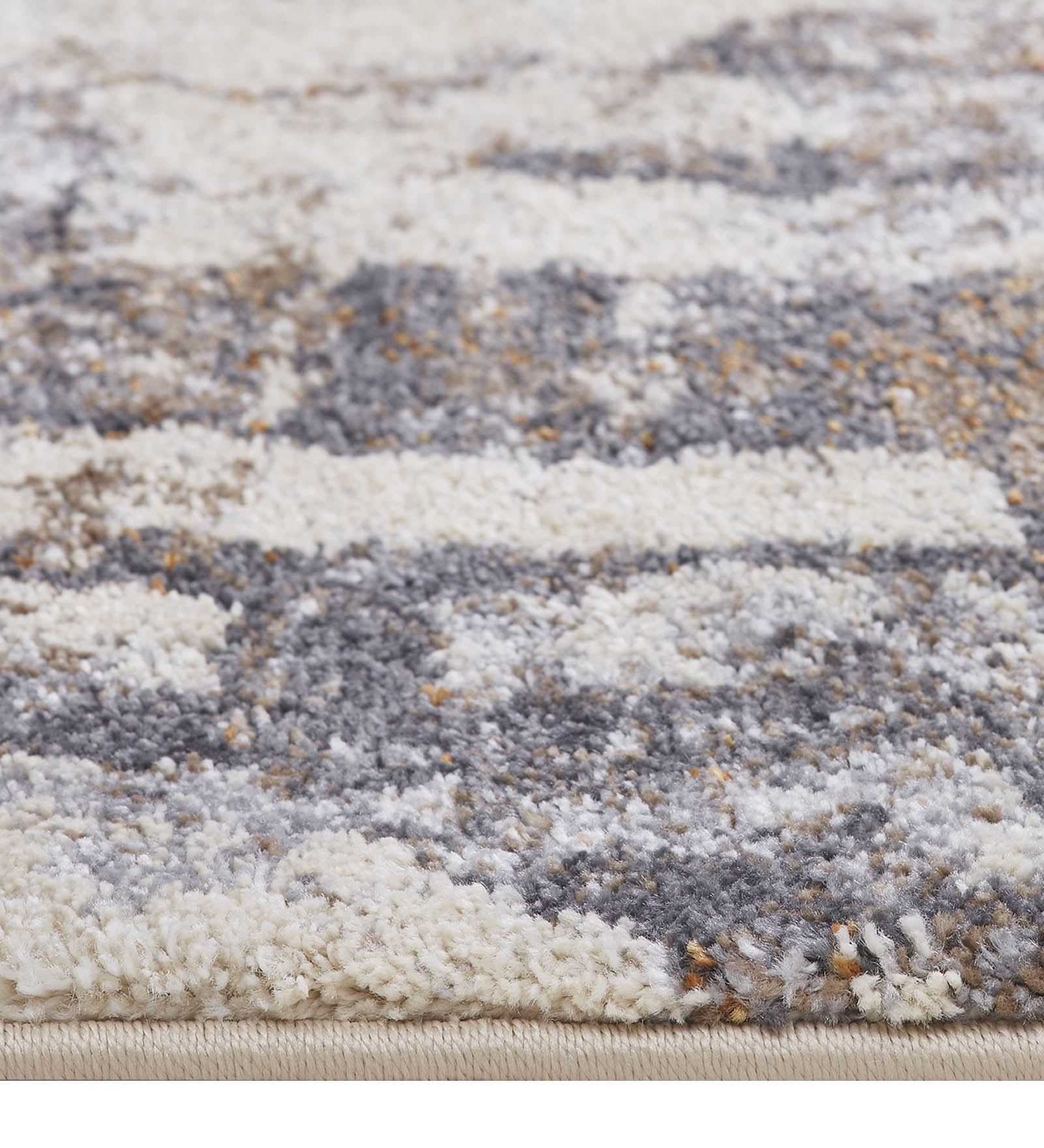 Omaxe Abstract Carpet Grey and Beige