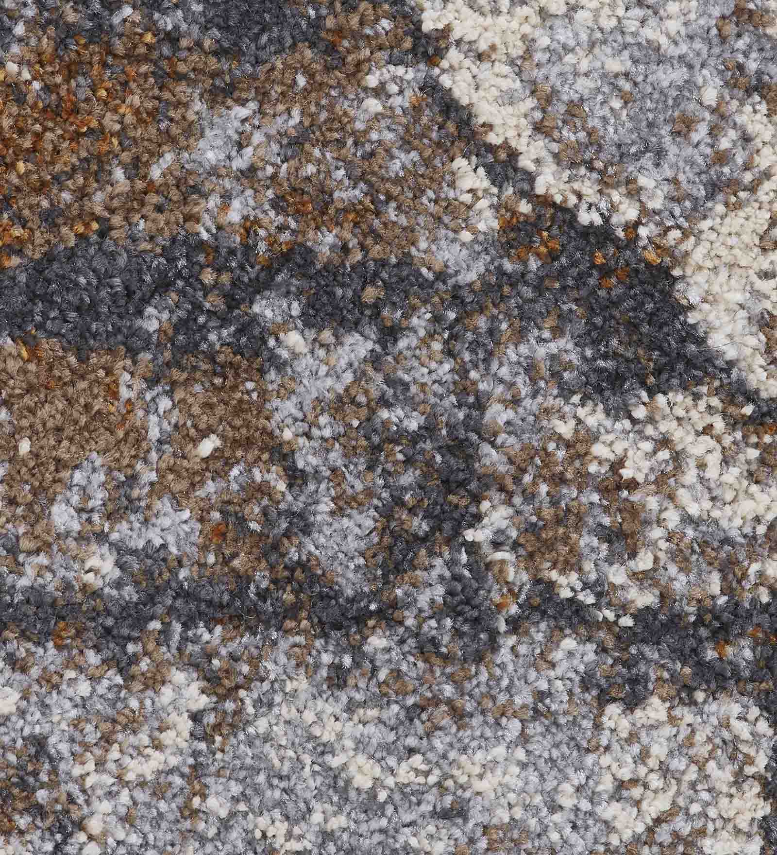 Omaxe Abstract Carpet Grey and Beige