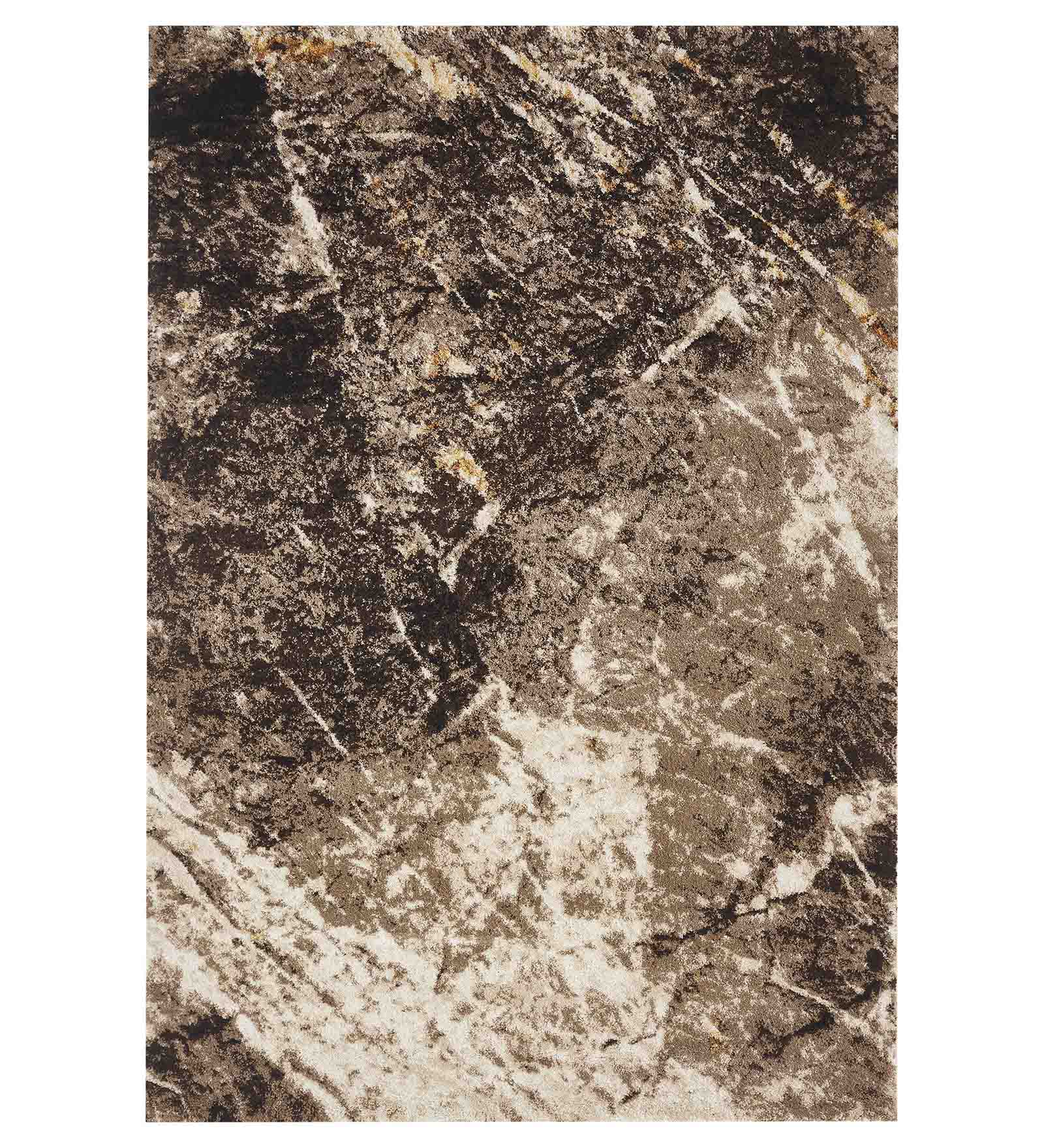 Omaxe Abstract Carpet D.Brown and Beige