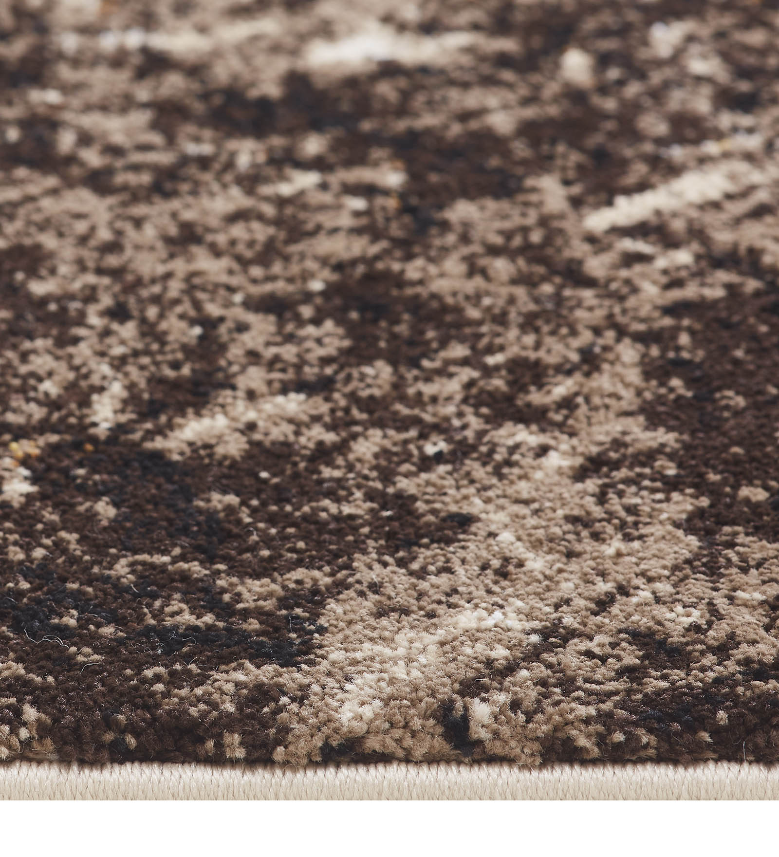 Omaxe Abstract Carpet D.Brown and Beige