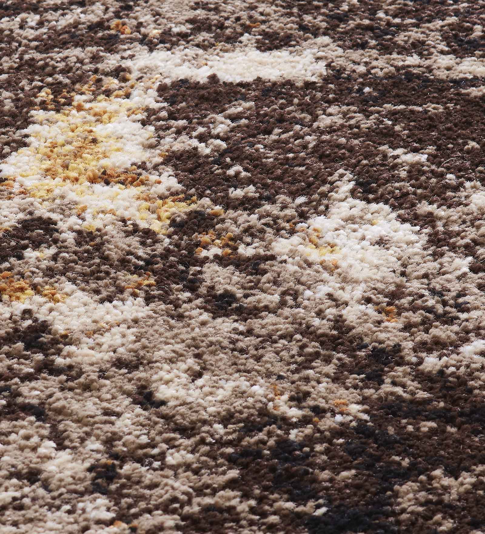 Omaxe Abstract Carpet D.Brown and Beige