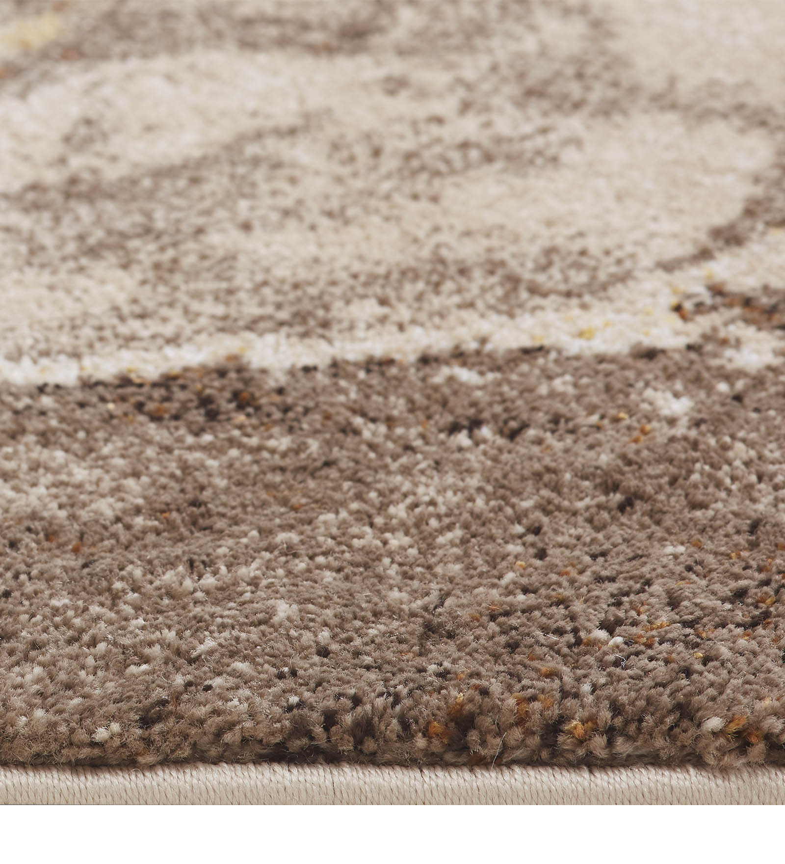 Omaxe Abstract Carpet Beige and Brown