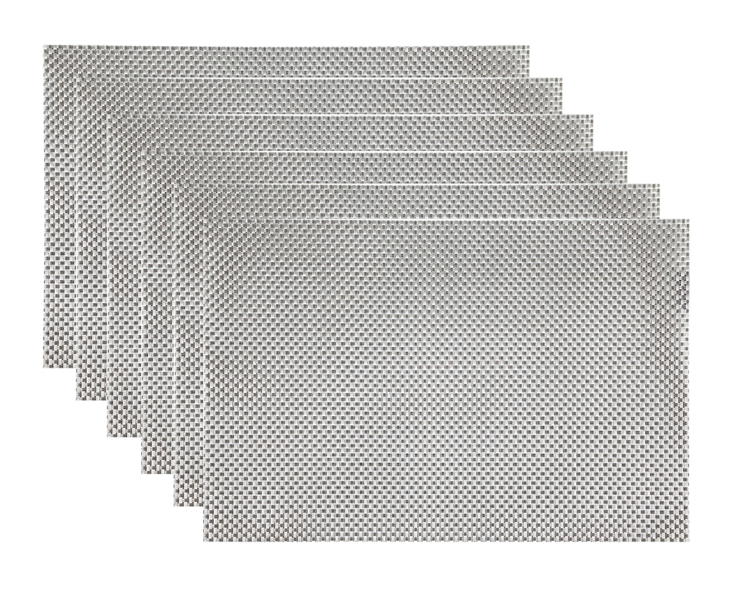 OBSESSIONS Heat Resistant and Washable Table Mat Silver