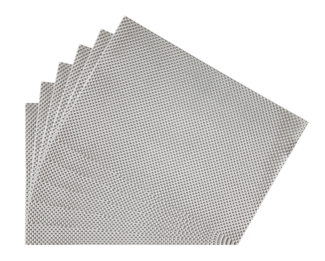 OBSESSIONS Heat Resistant and Washable Table Mat Silver