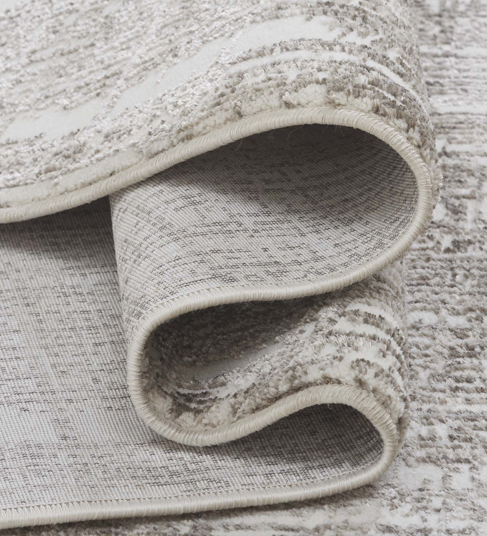 Viana Abstract Carpet White and Brown