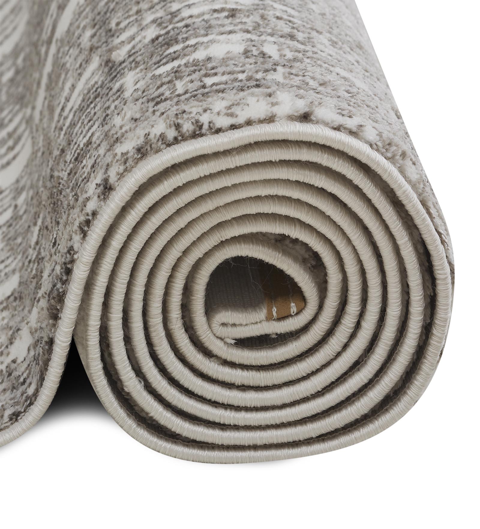 Viana Abstract Carpet White and Brown