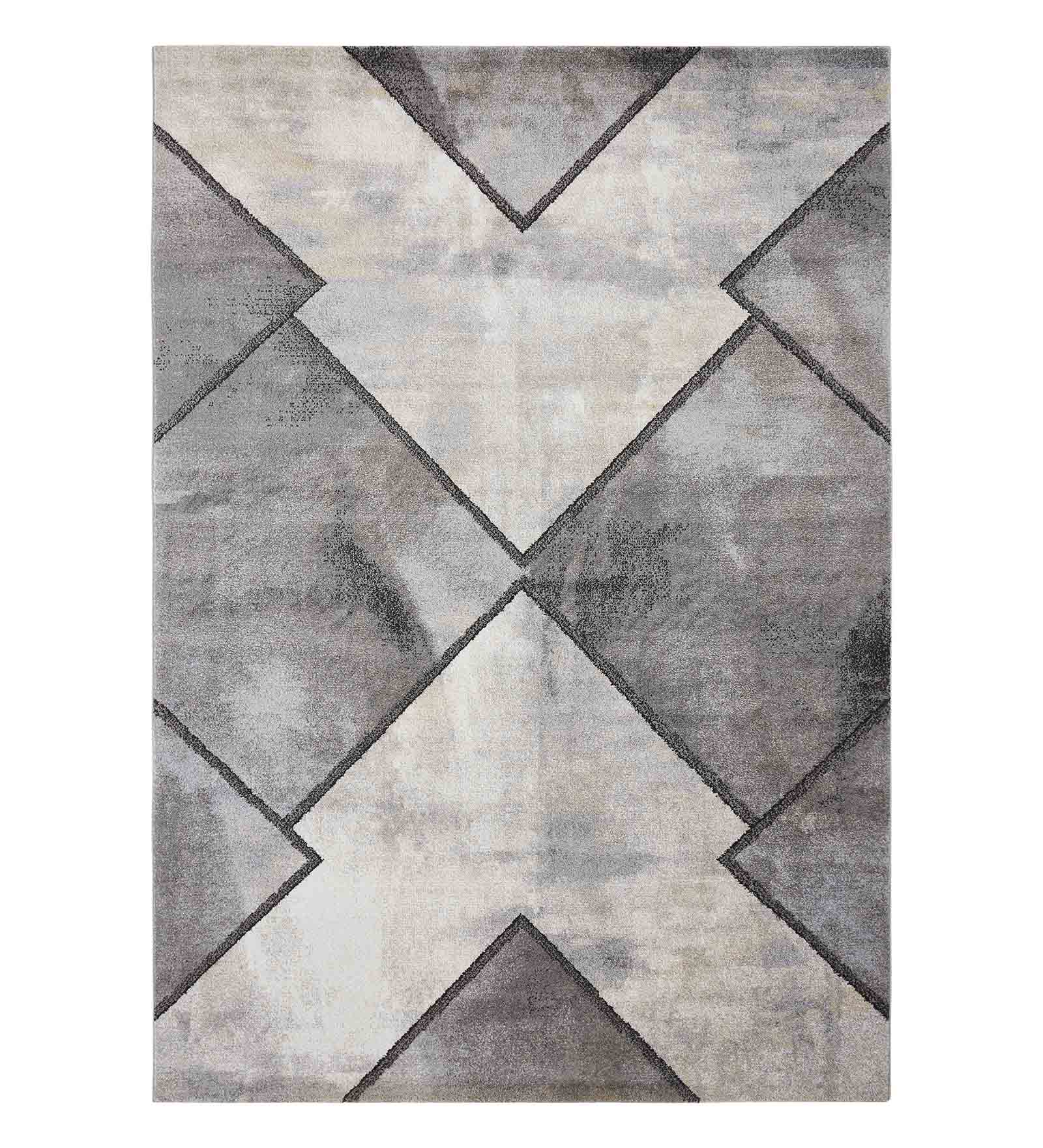 Arizona Geometric Carpet Grey and Charcoal