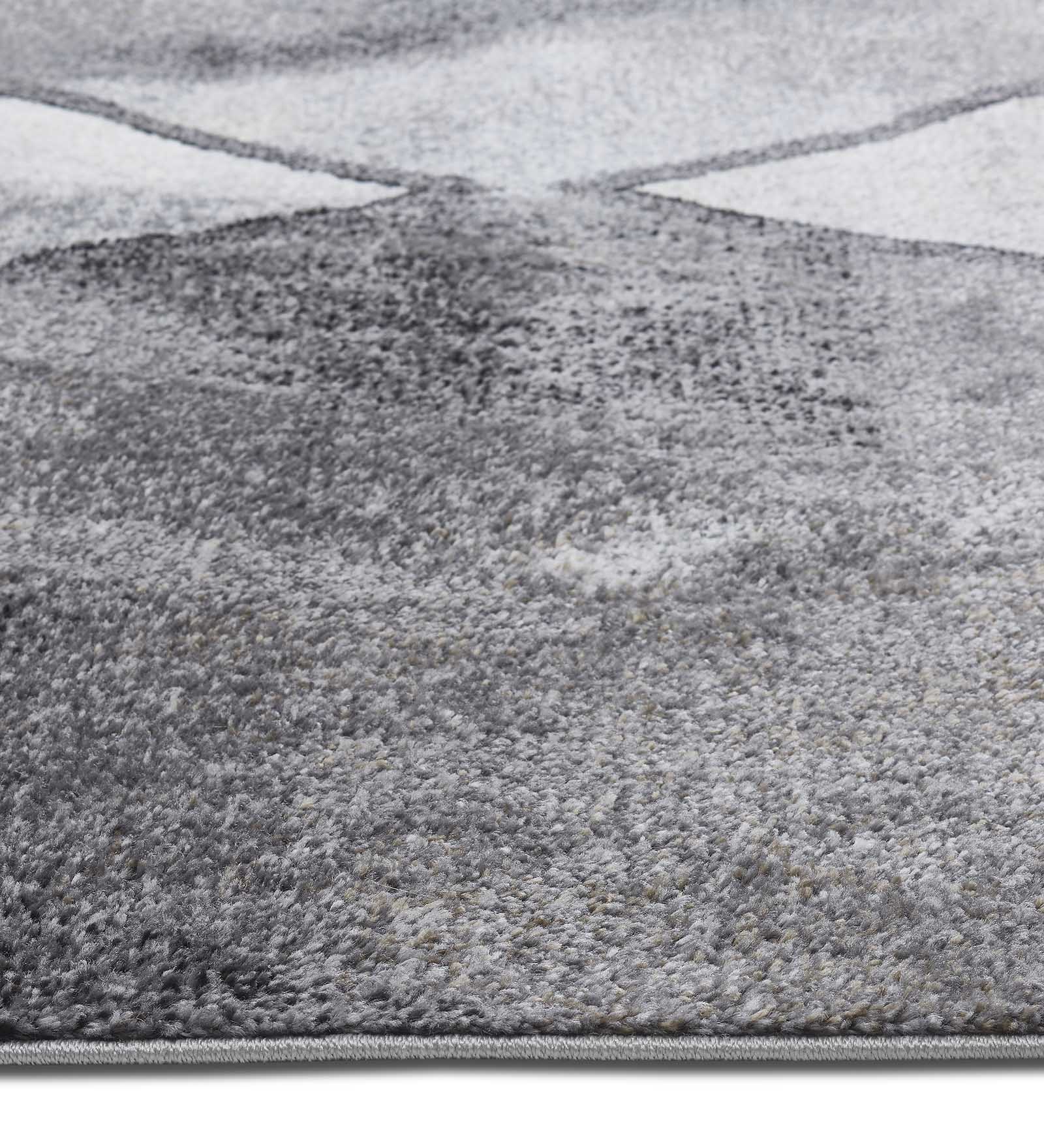 Arizona Geometric Carpet Grey and Charcoal