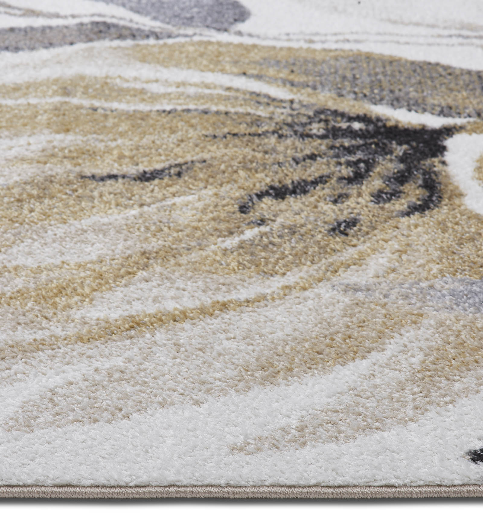 Arizona Floral Carpet Gold and Grey