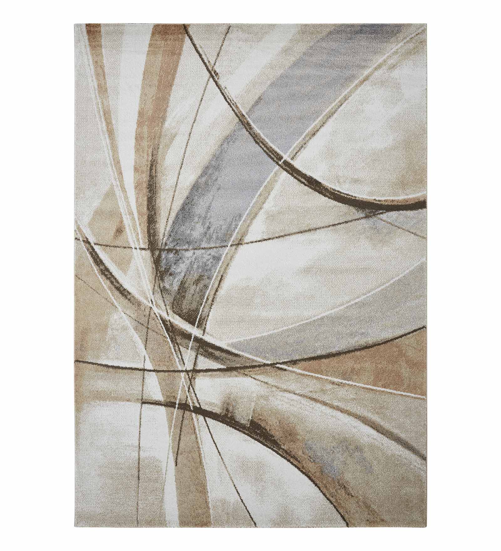 Arizona Abstract Carpet L.Brown and Cream