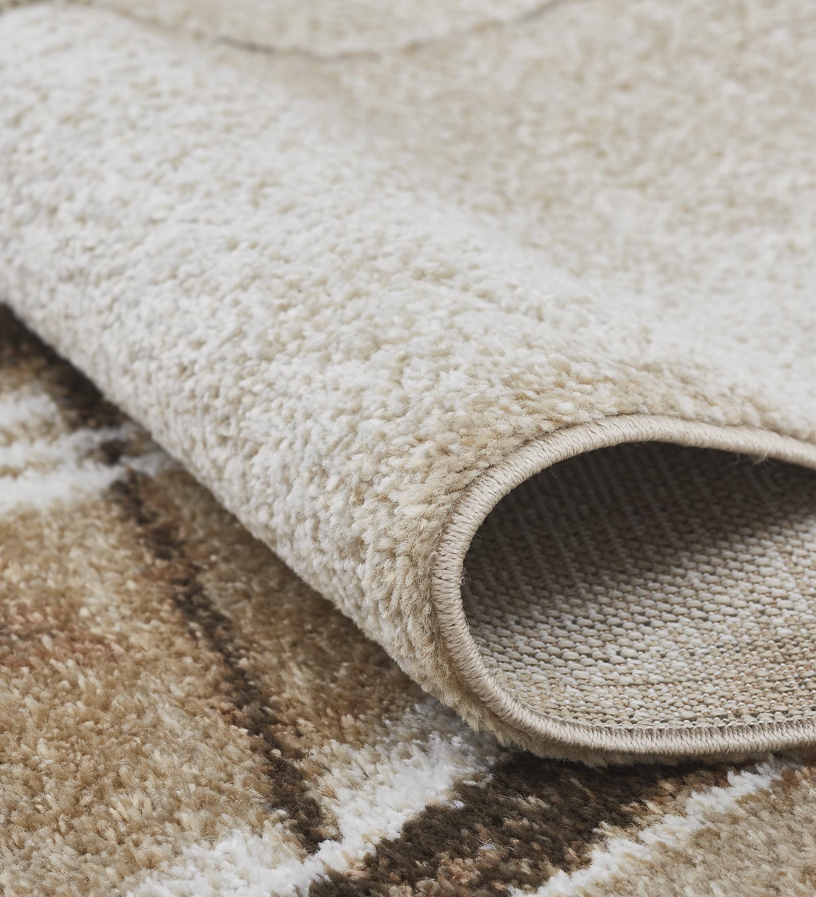 Arizona Abstract Carpet L.Brown and Cream