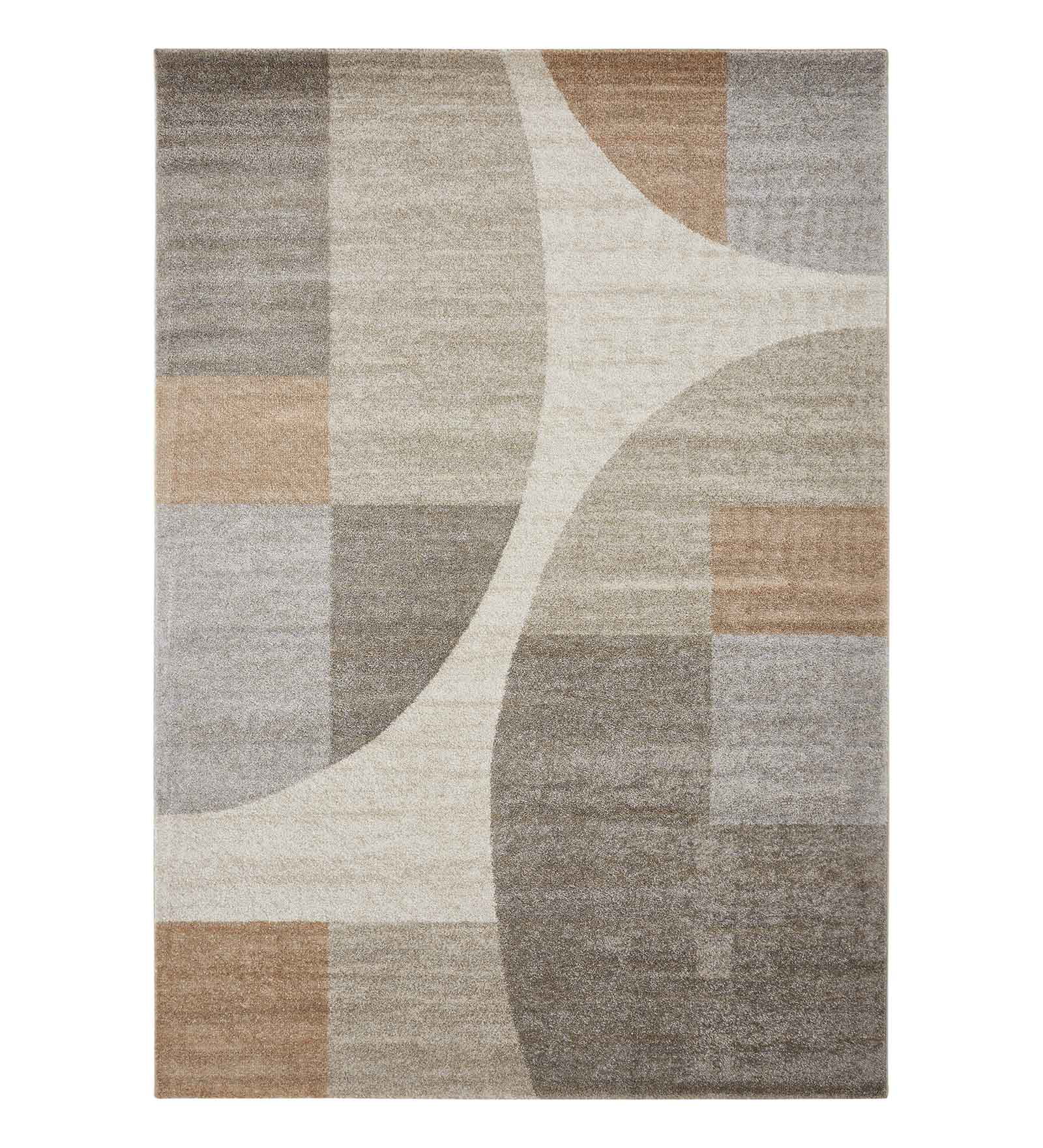 Arizona Geometric Carpet Brown and L.Beige