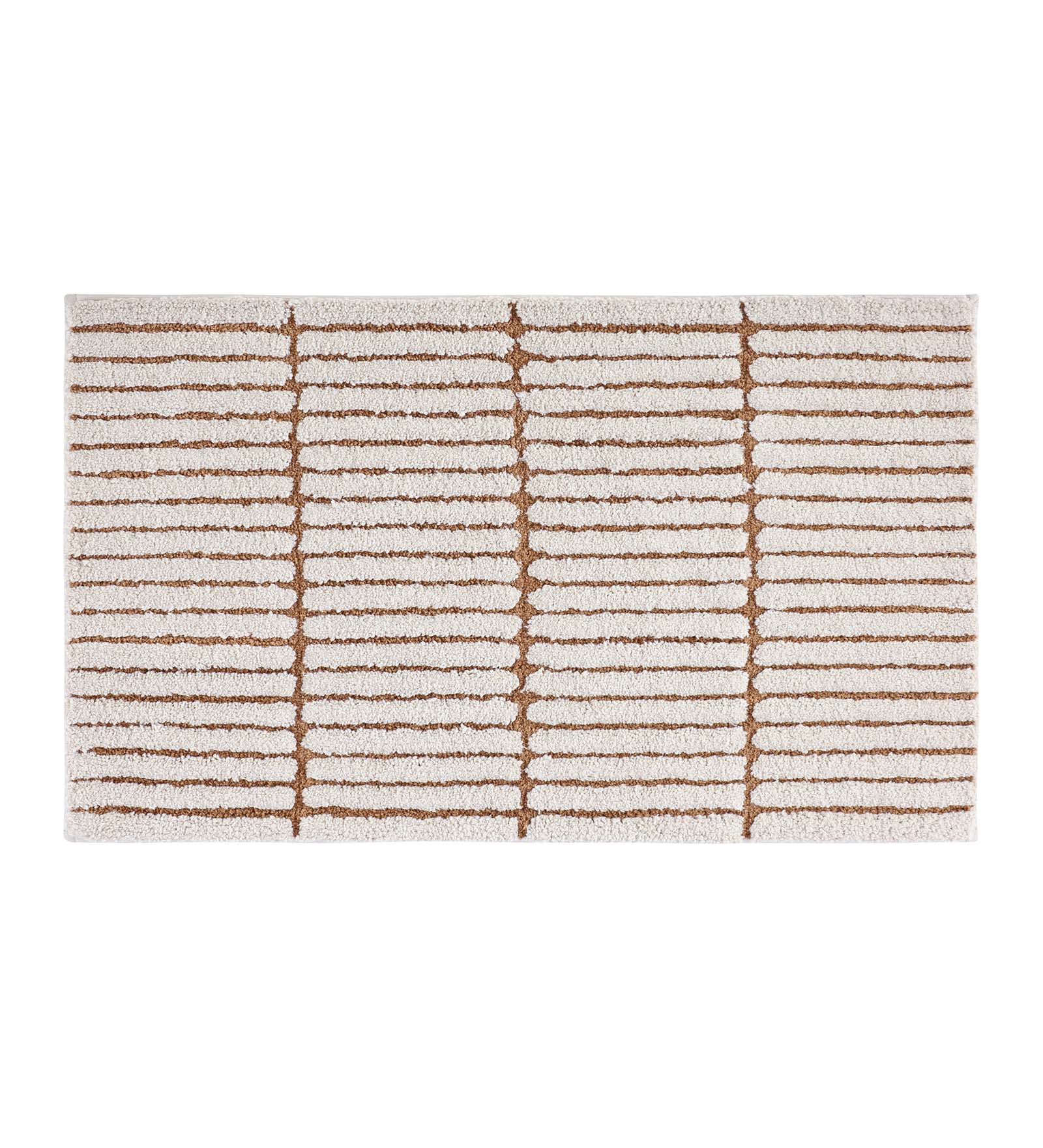 Hermosa Quick Dry Anti Skid Bath Mat Beige Brown