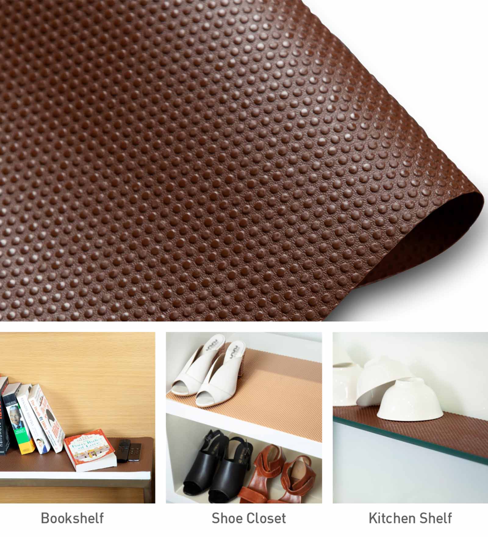 Rio PVC Shelf Liner Chocolate