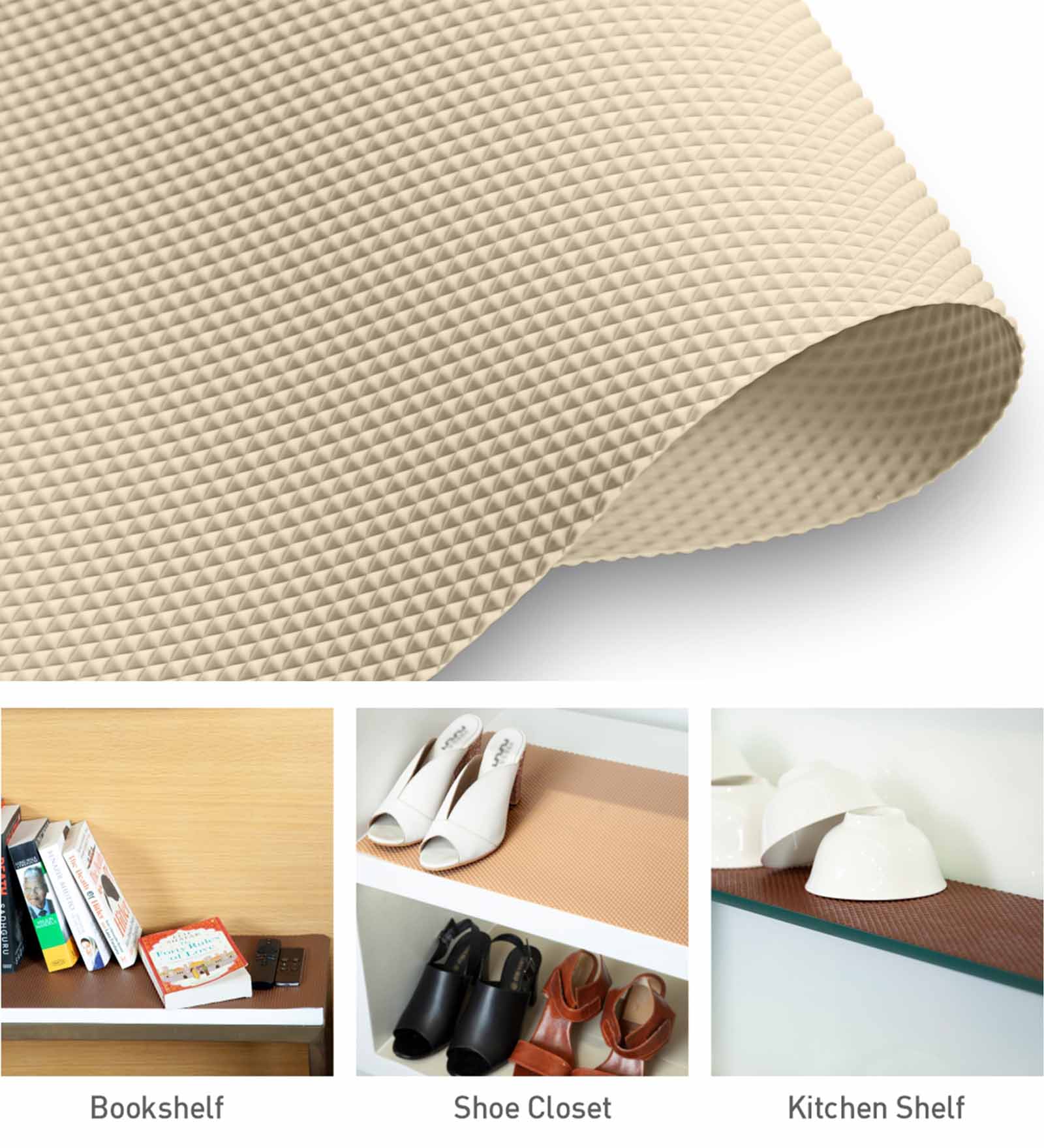 Rio PVC Shelf Liner Beige