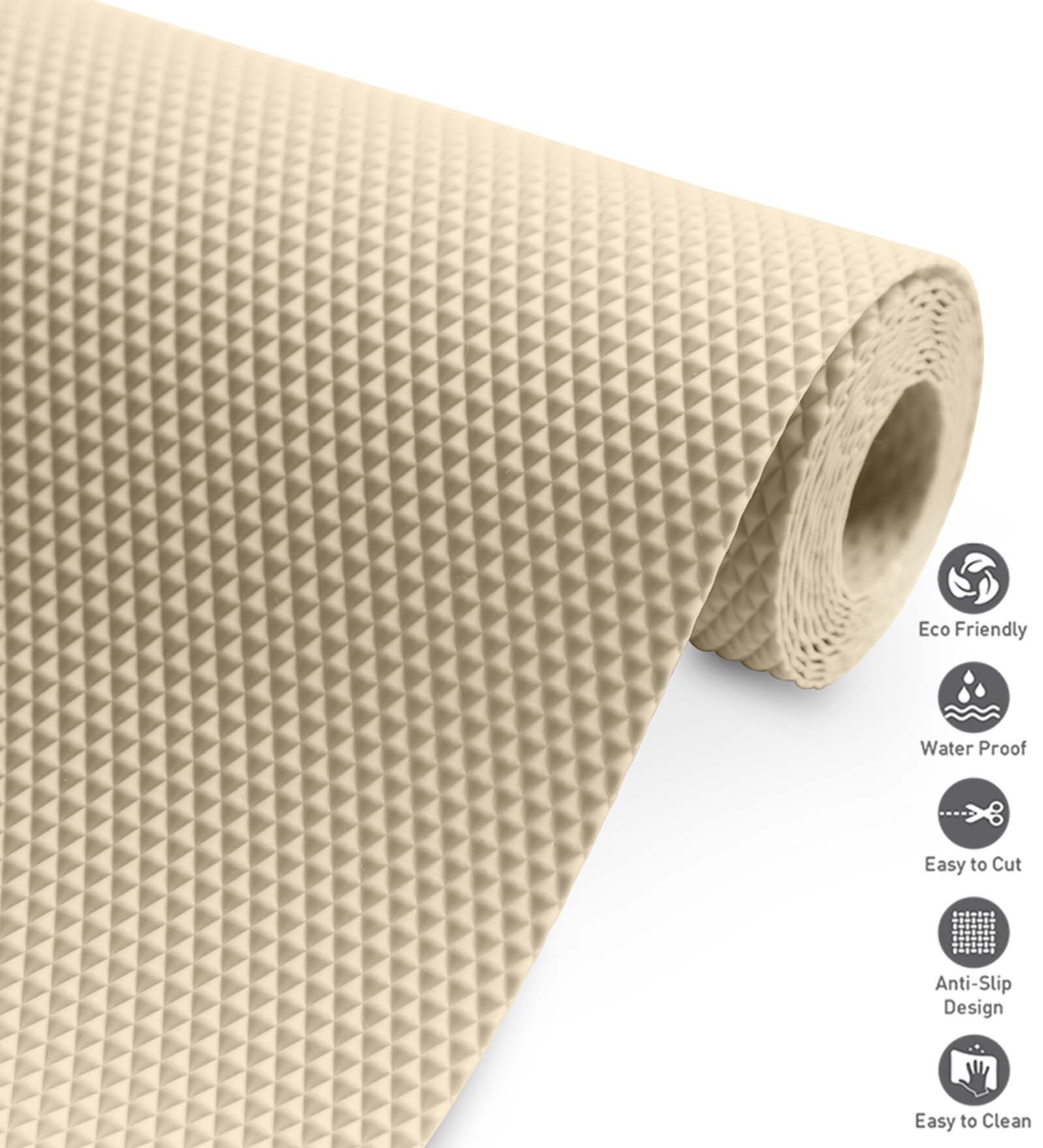 Rio PVC Shelf Liner Beige