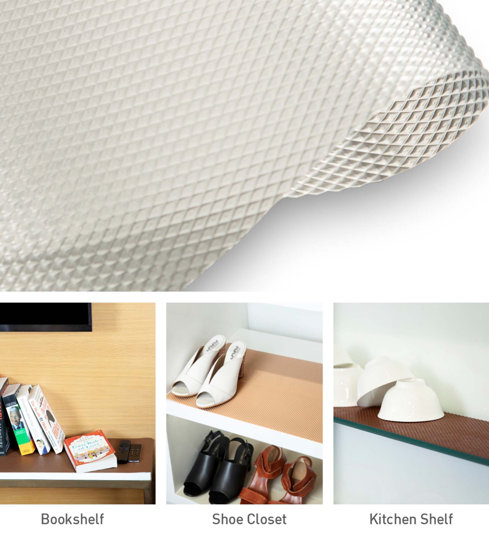 Rio PVC Shelf Liner Grey