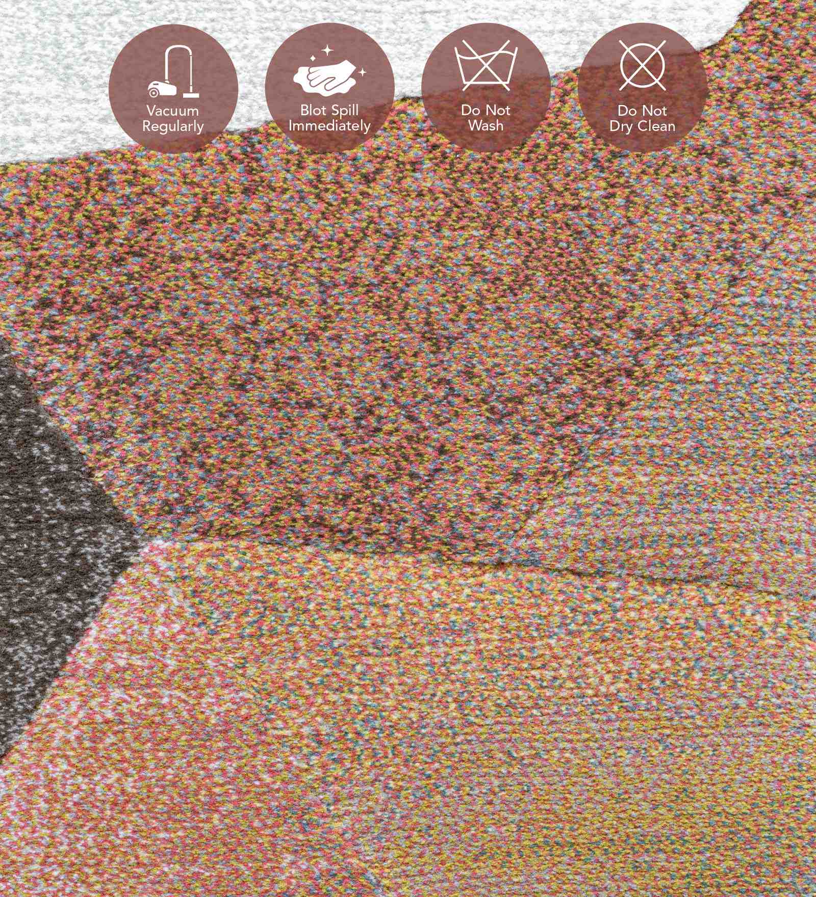 Aquarius Abstract Machine Made Runner Rust and Olive