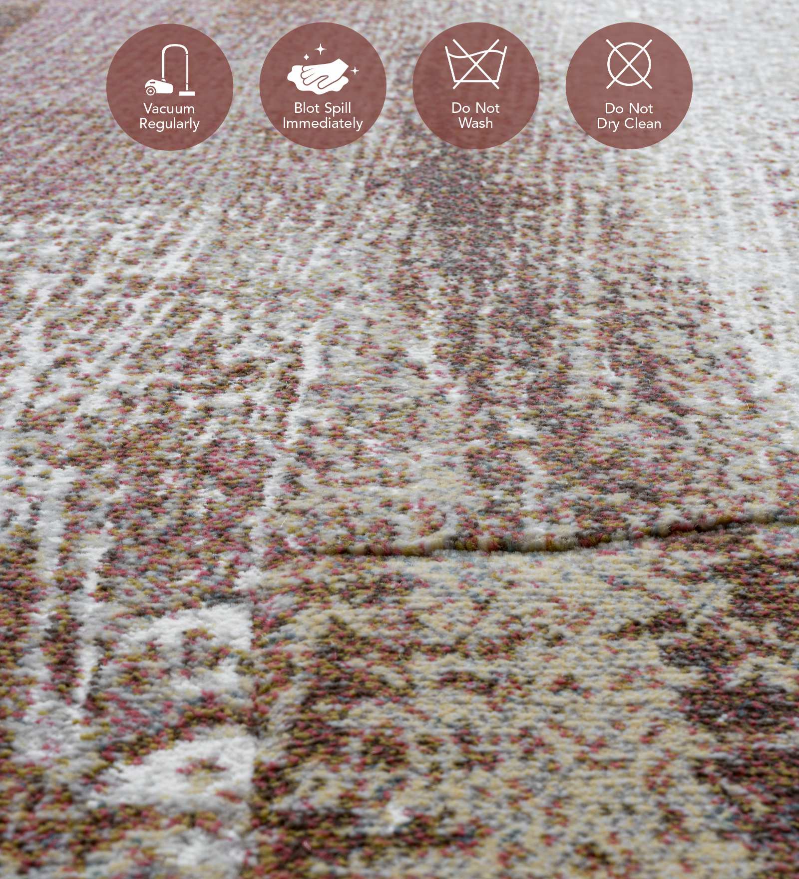 Aquarius Abstract Machine Made Runner Brown and Beige