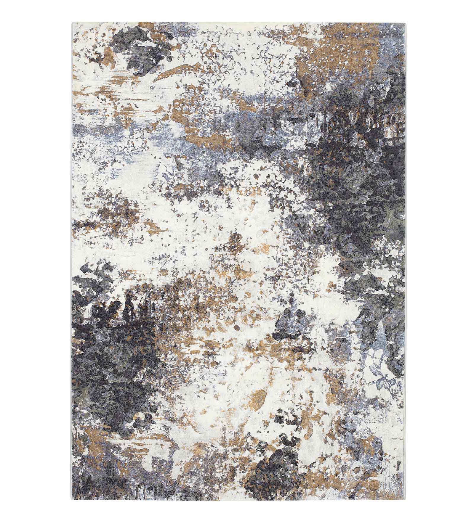 Aquarius Abstract Machine Made Carpet Grey