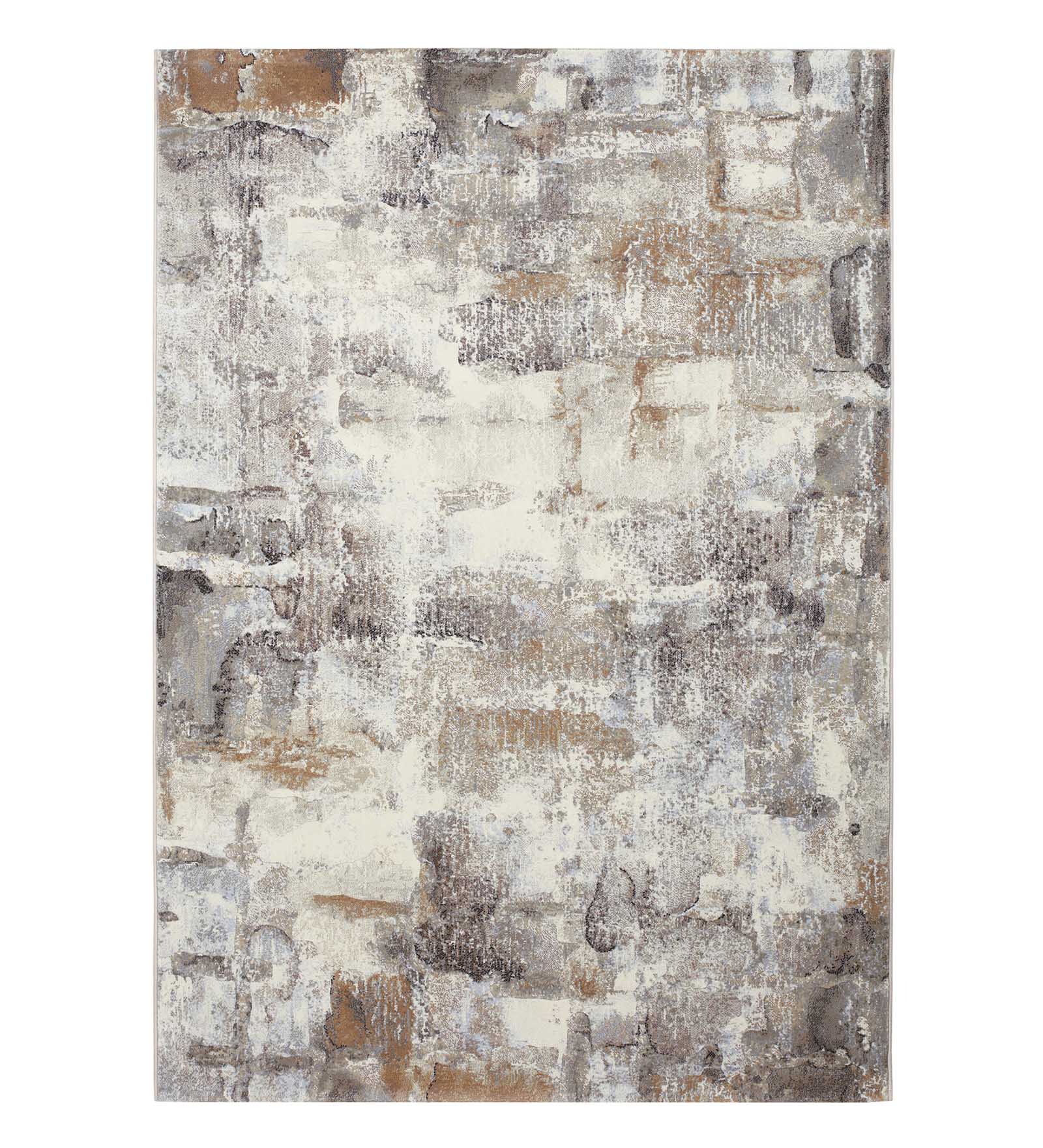 Aquarius Abstract Machine Made Carpet Brown