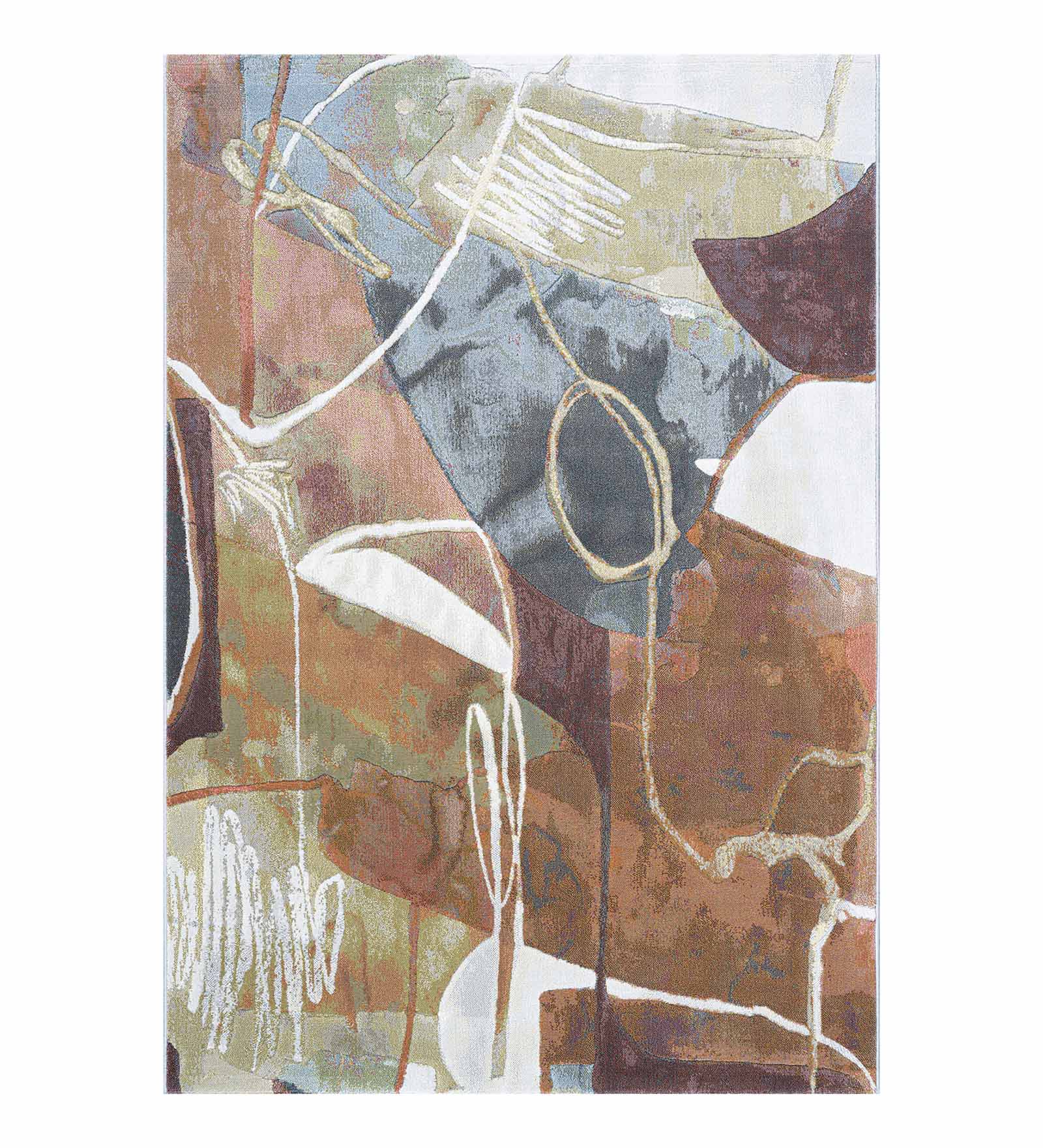 Aquarius Abstract Machine Made Carpet Multi