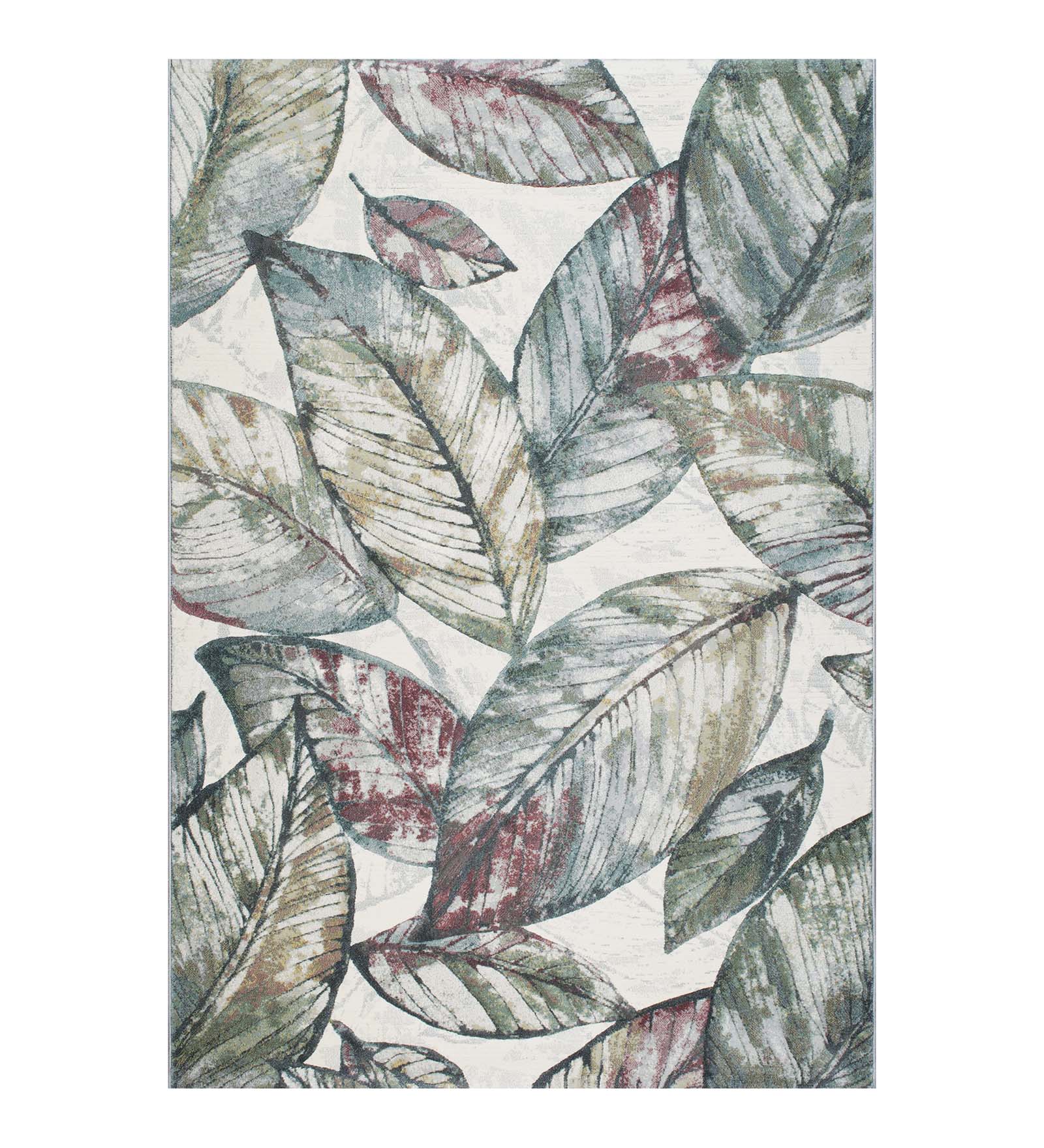 Aquarius Floral Machine Made Carpet Grey