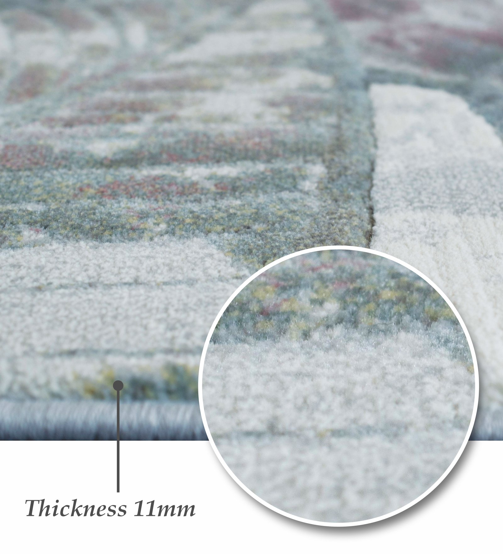 Aquarius Floral Machine Made Carpet Grey