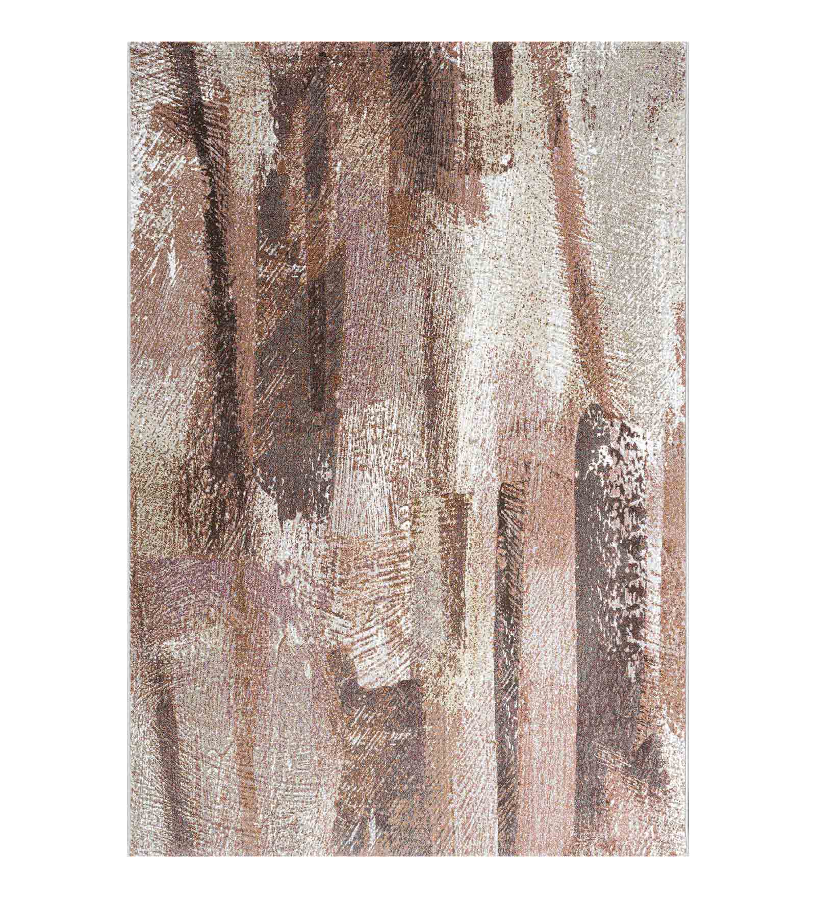 Aquarius Abstract Machine Made Carpet Brown and Beige