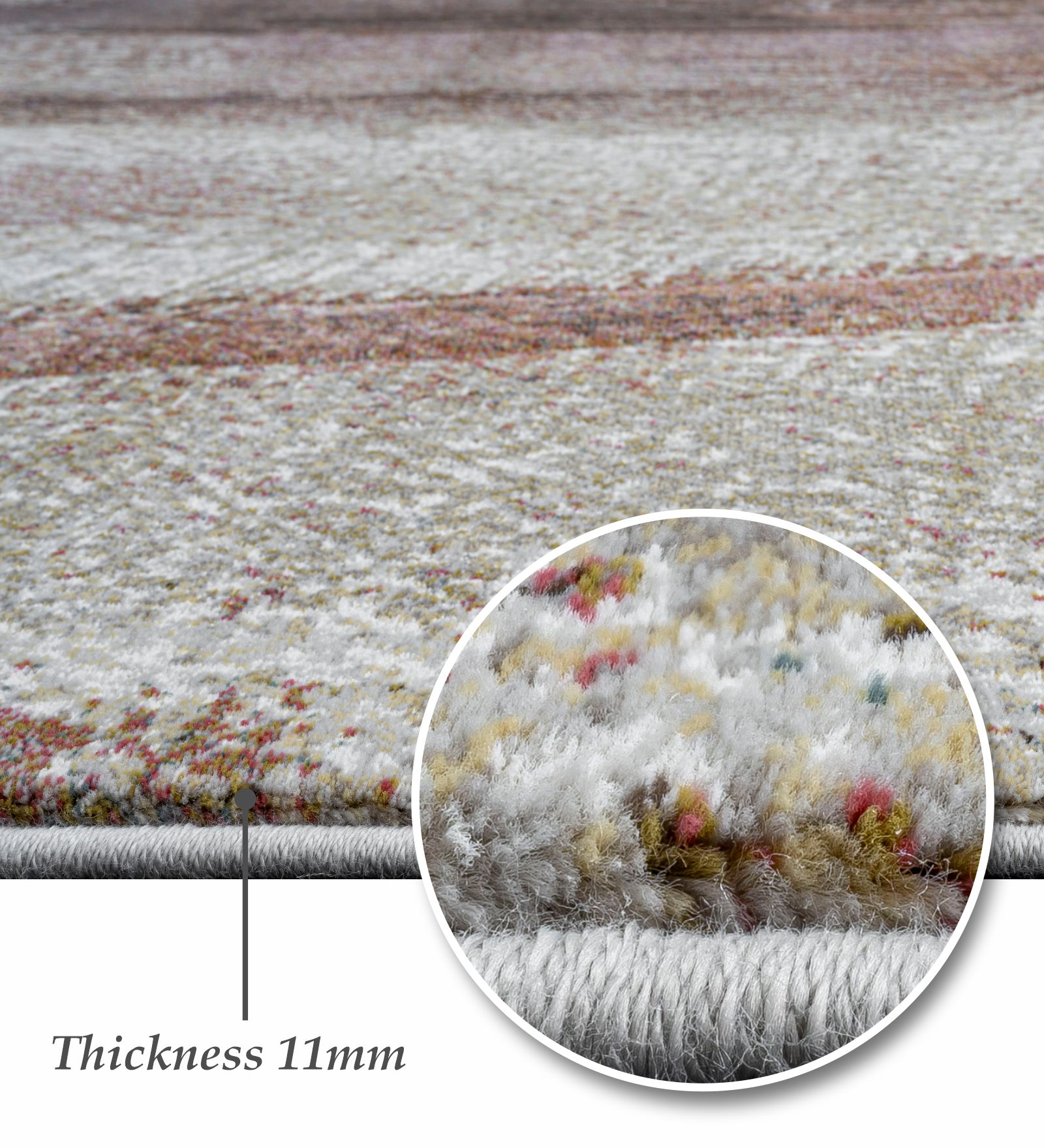 Aquarius Abstract Machine Made Carpet Brown and Beige