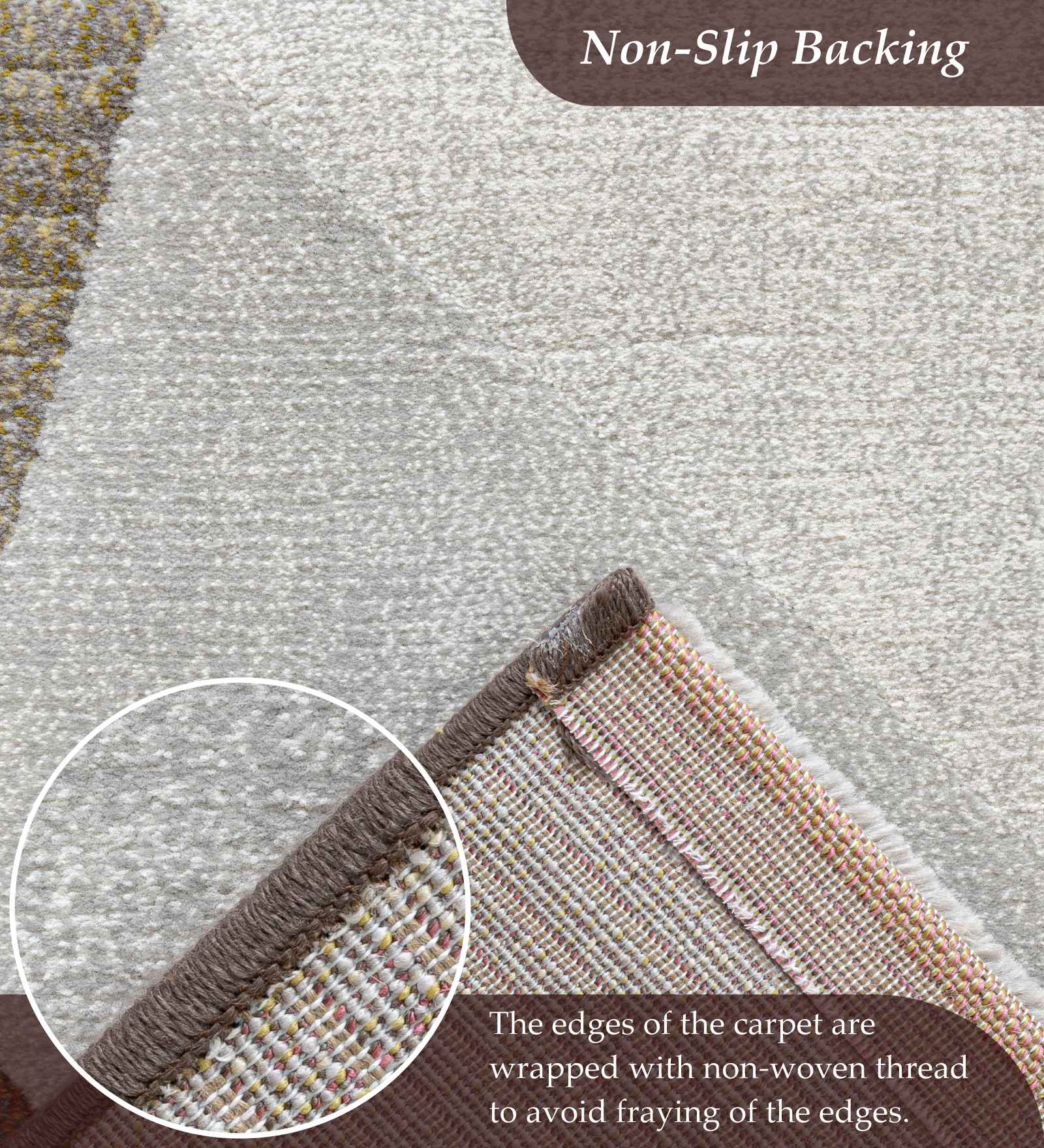 Aquarius Abstract Machine Made Carpet Rust and Olive