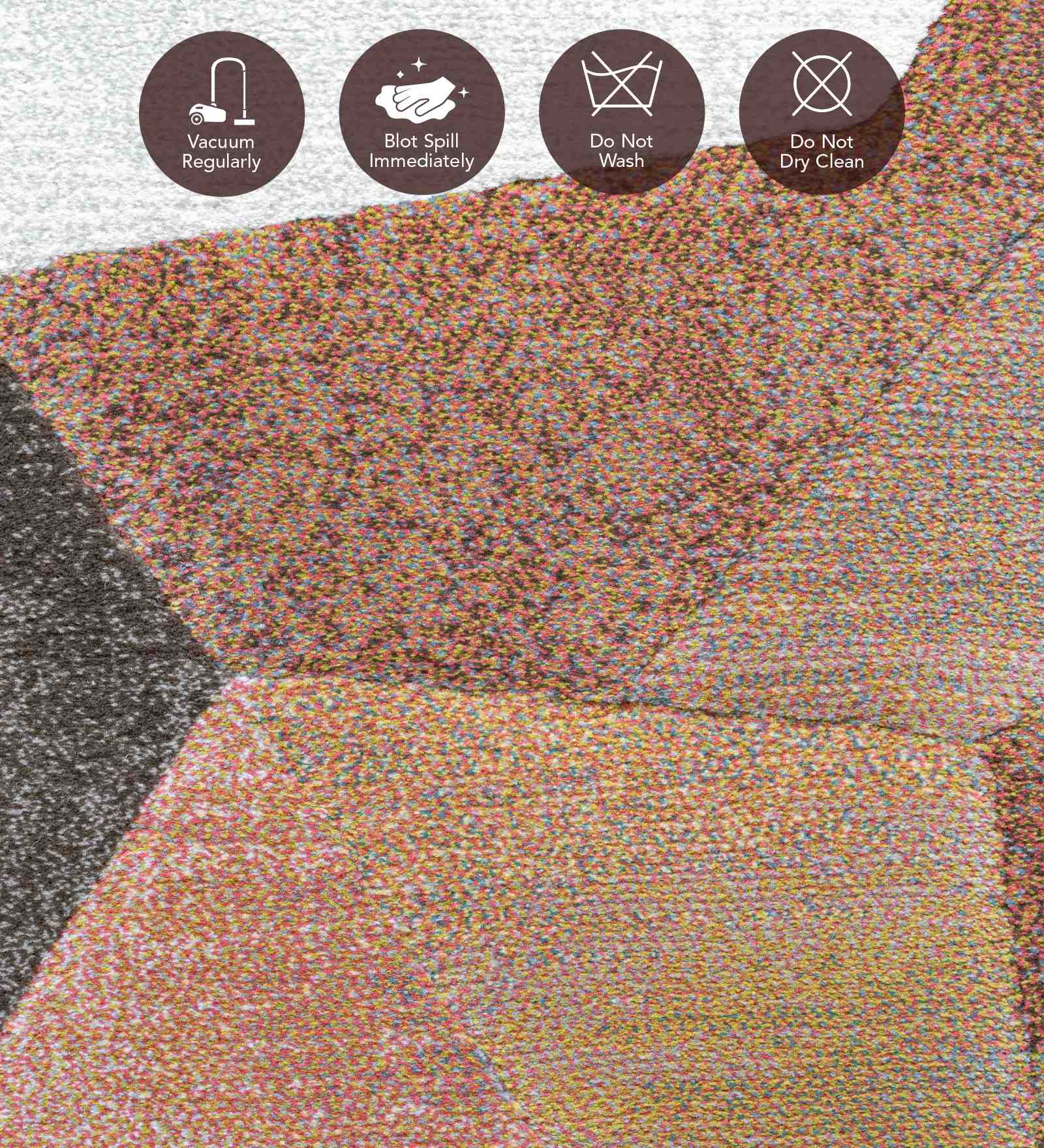 Aquarius Abstract Machine Made Carpet Rust and Olive