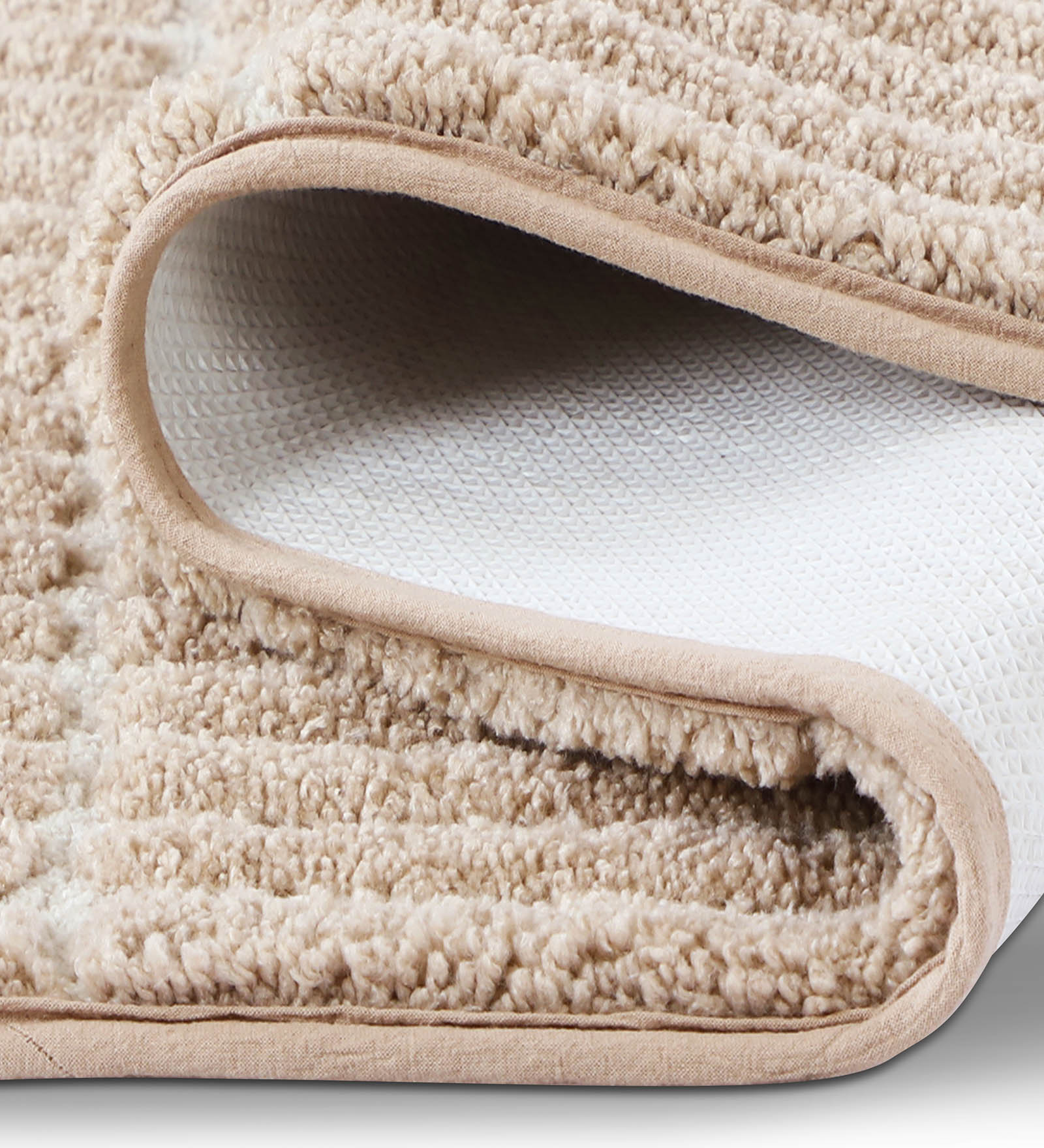 Hermosa Quick Dry Anti Skid Bath Mat Linen Beige