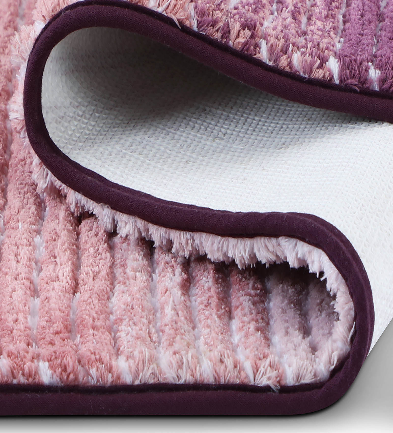 Hermosa Quick Dry Anti Skid Bath Mat Mauve
