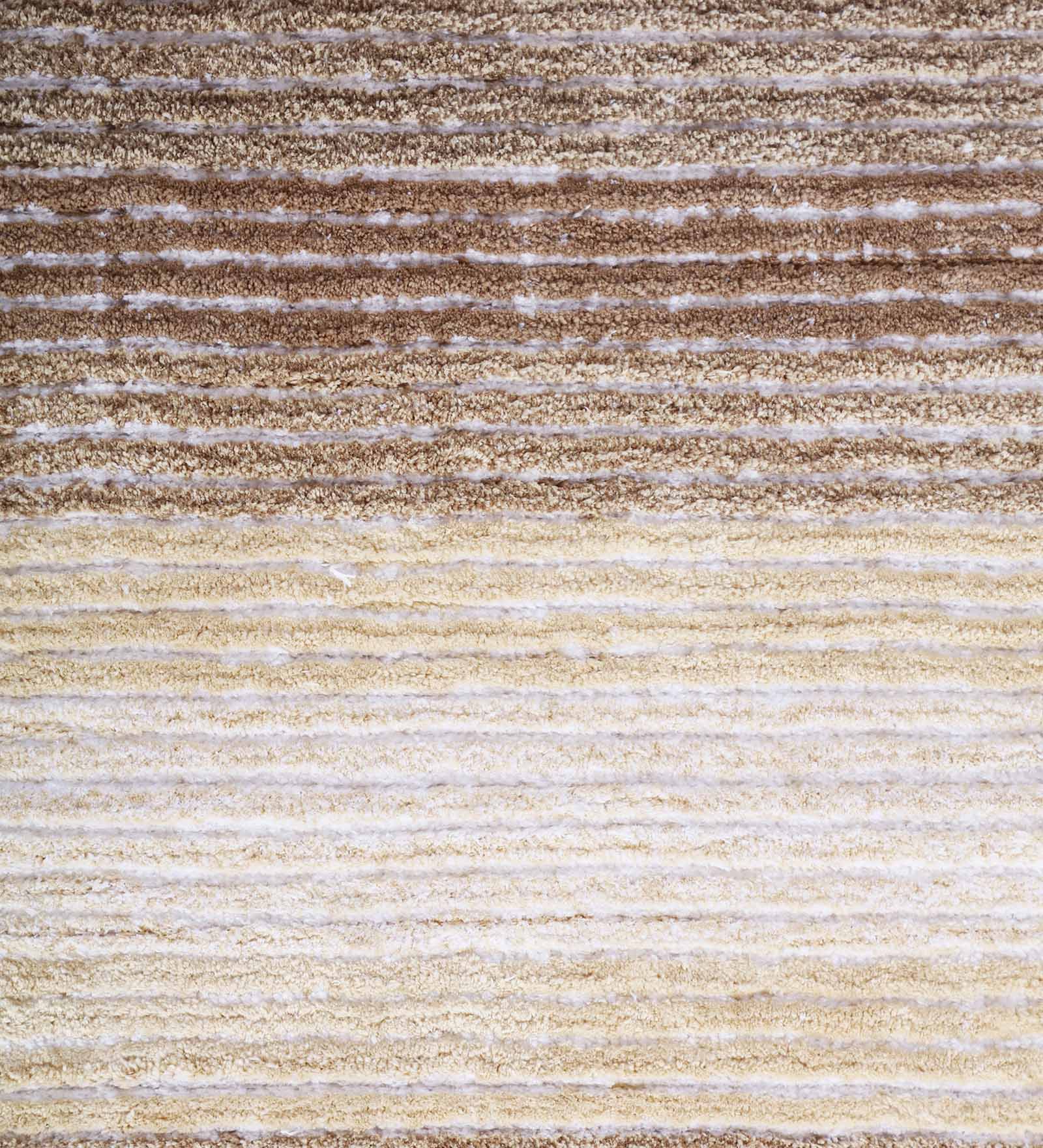 Hermosa Quick Dry Anti Skid Striped Bath Mat Beige