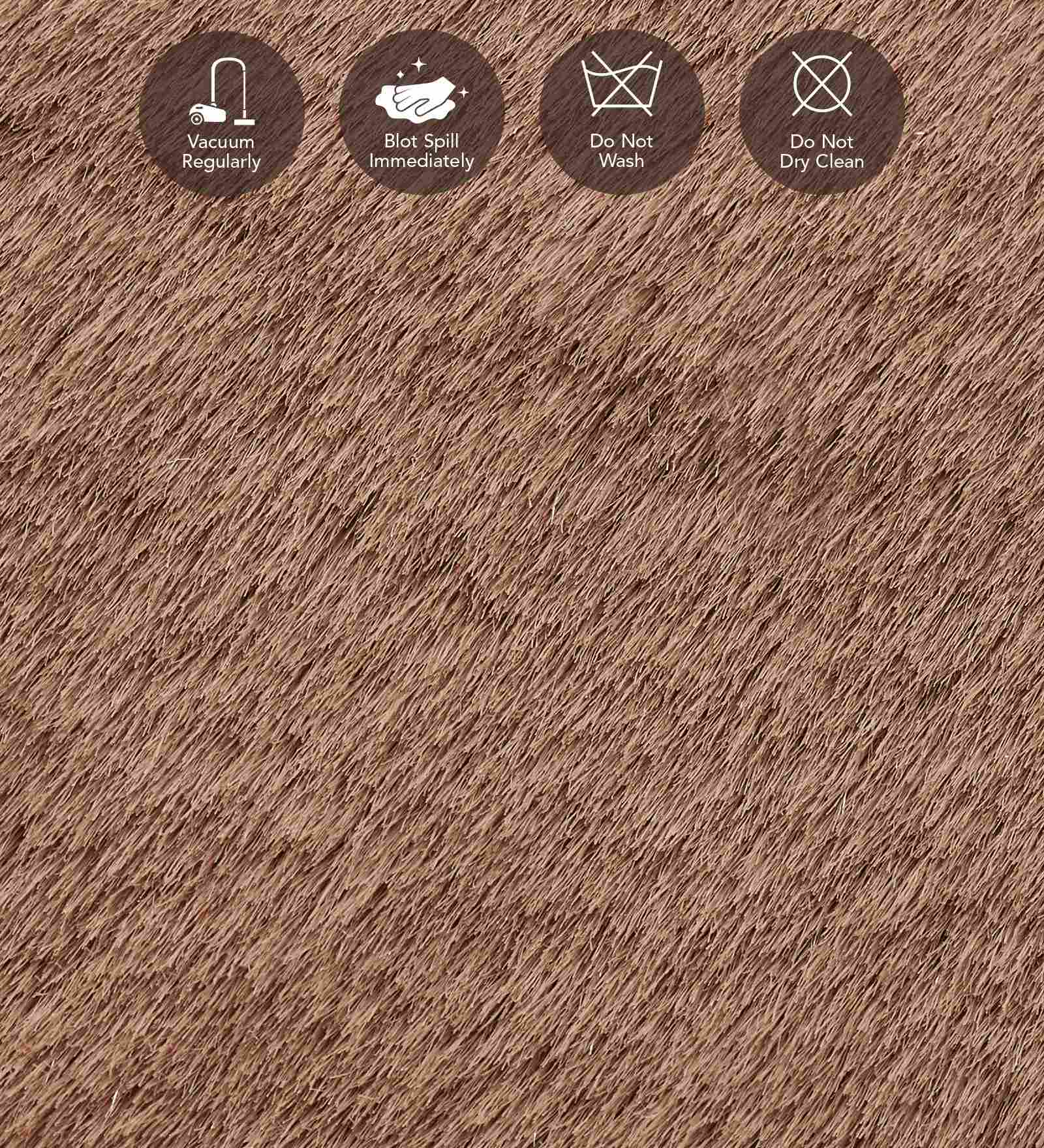 Angola 2 Solid Bedside Runner Brown